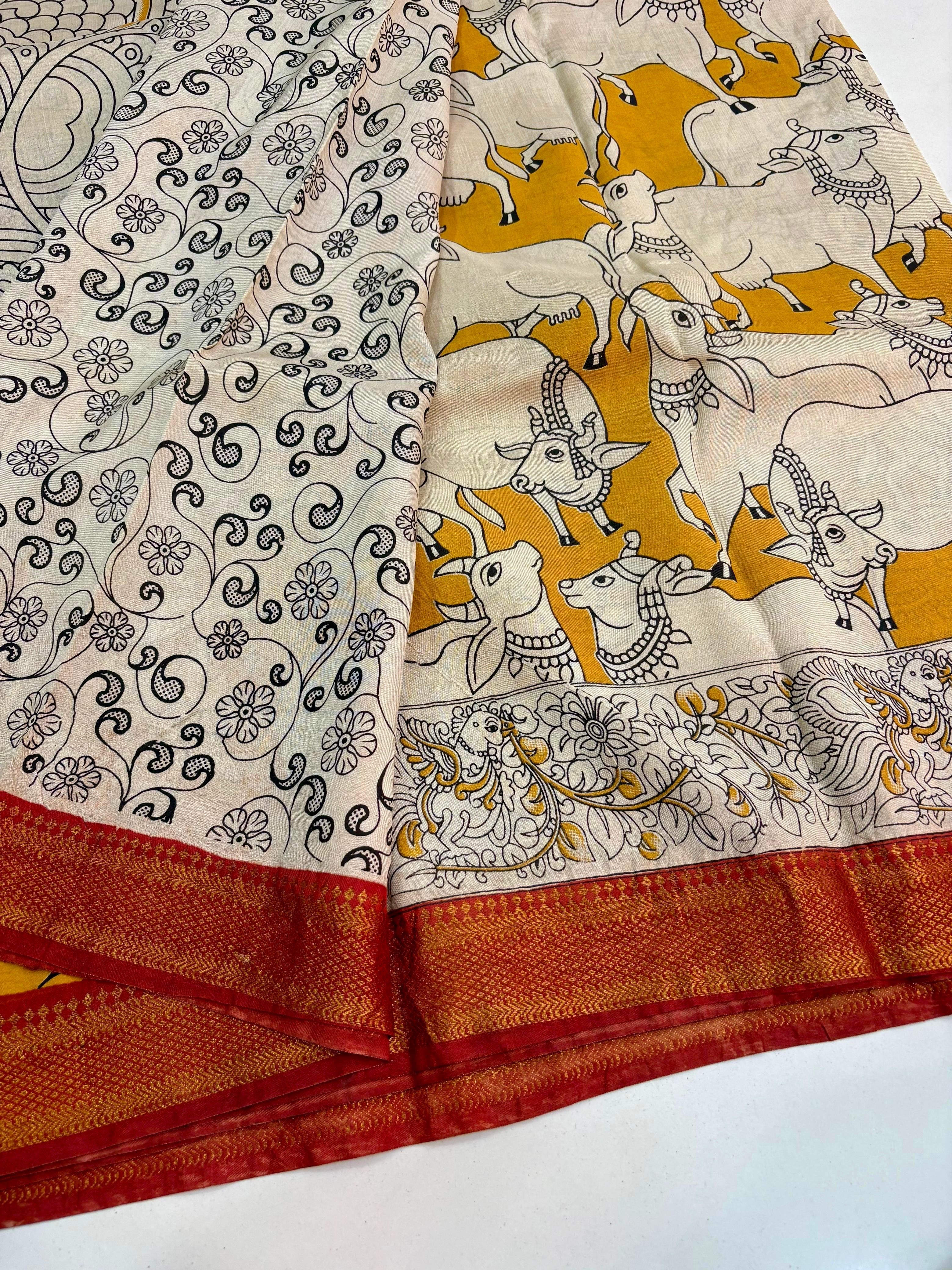 Kalamkari Pichwai Silk