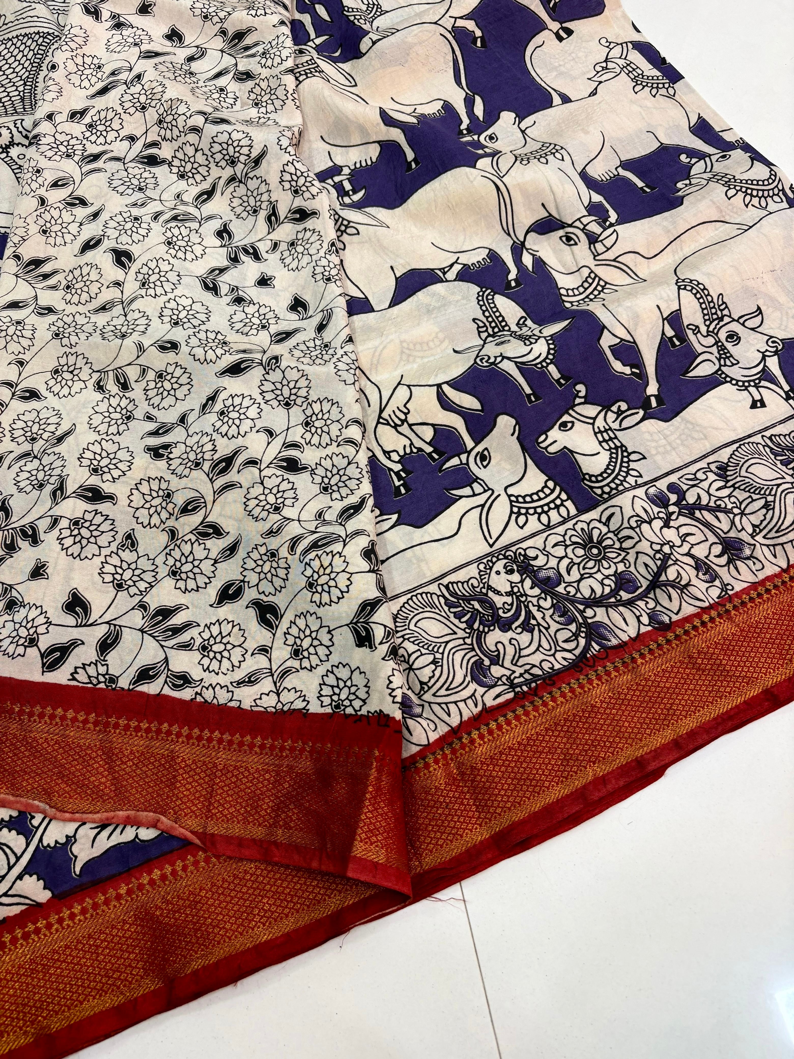 Kalamkari Pichwai Silk