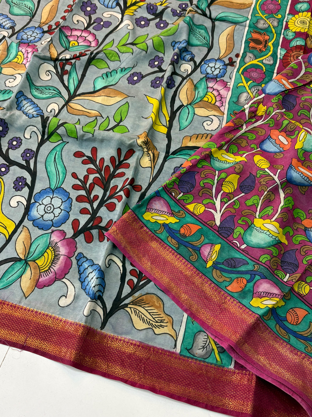 Hand Painted PenKalamkari Sarees