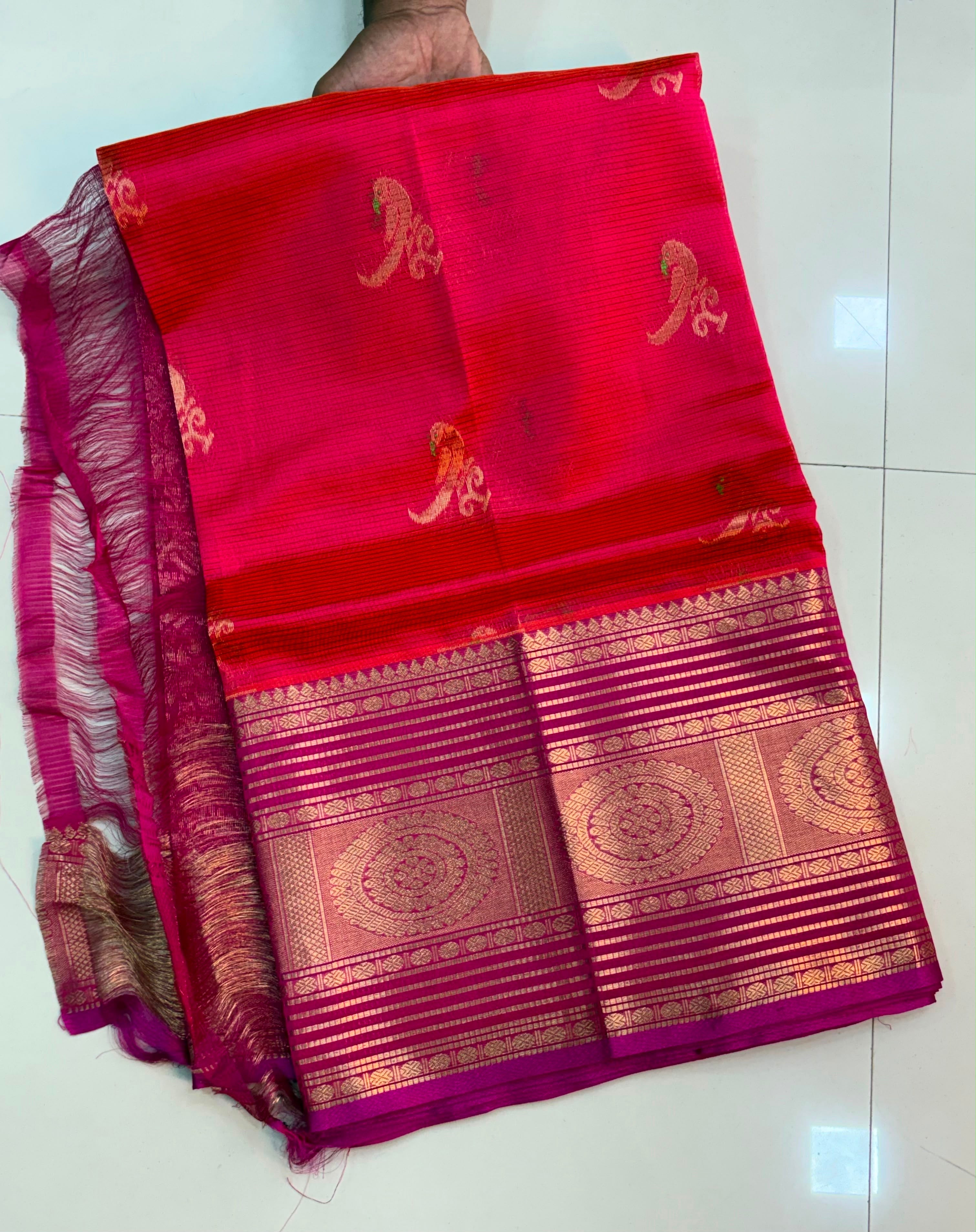 Vintage Handloom Mangalagiri Pattu Saree