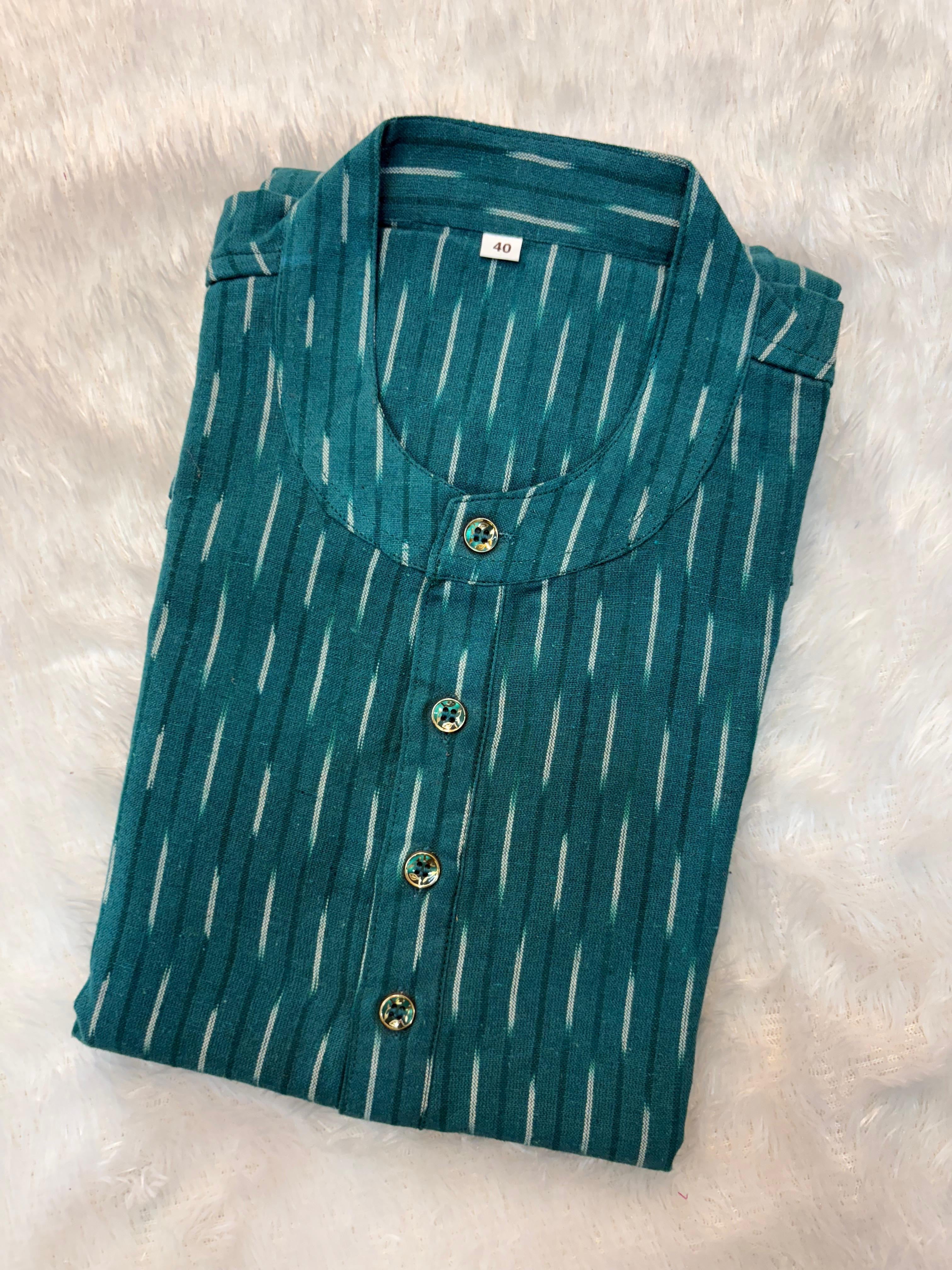 Men's Ikkat Cotton Kurta