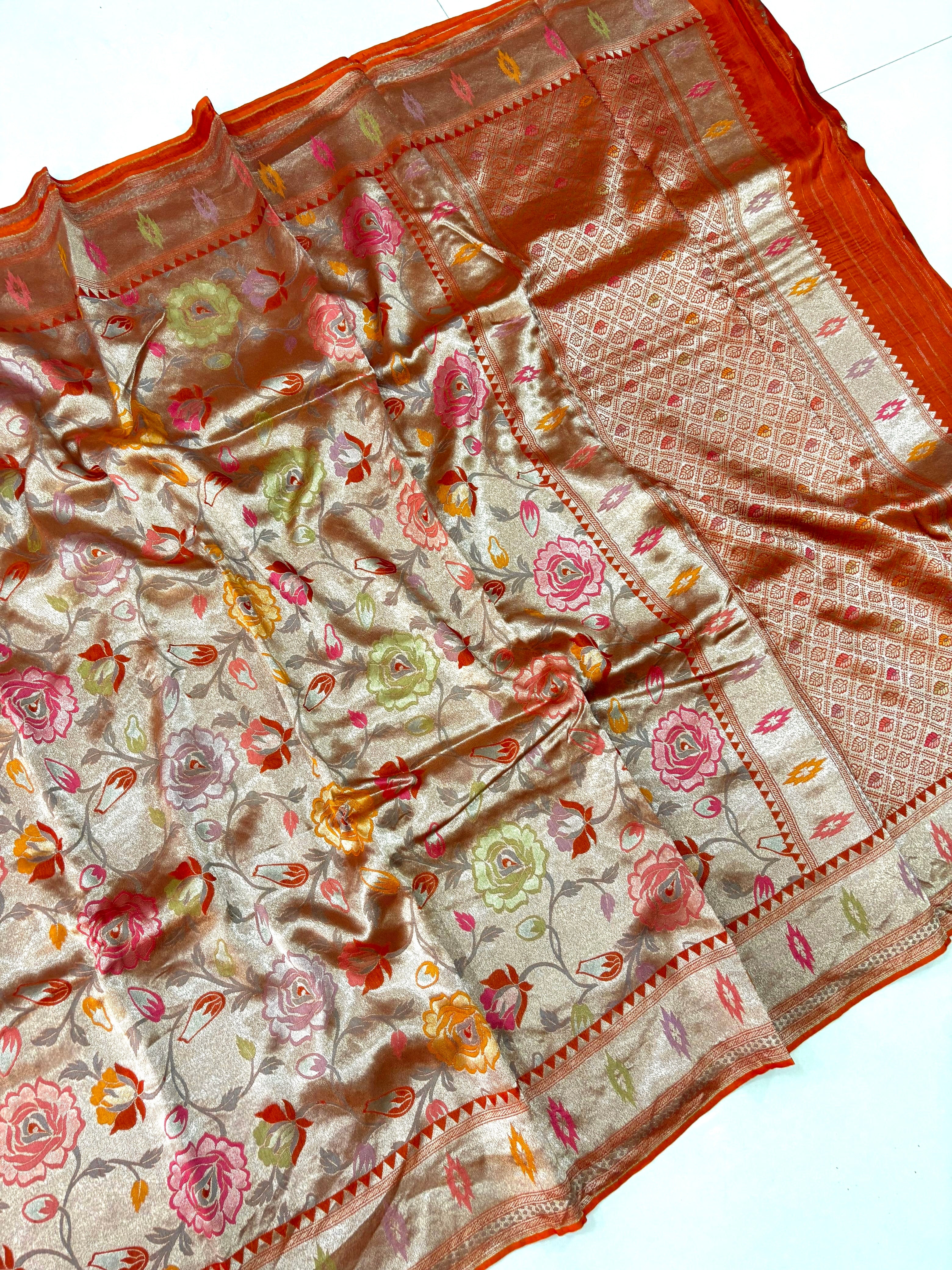 Tissue Georgette Paithani Weaving