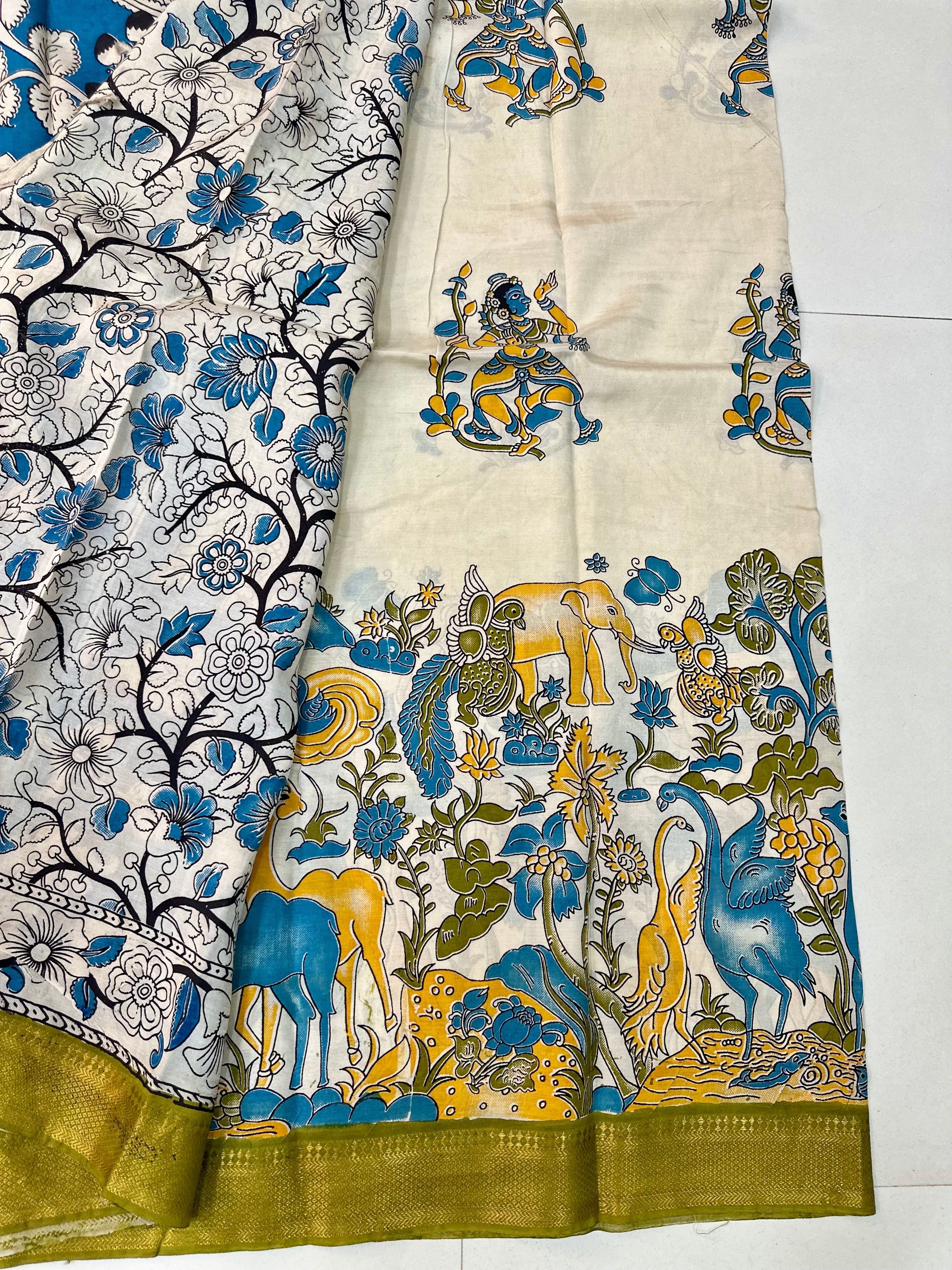 Traditional Kalamkari Silk Sarees