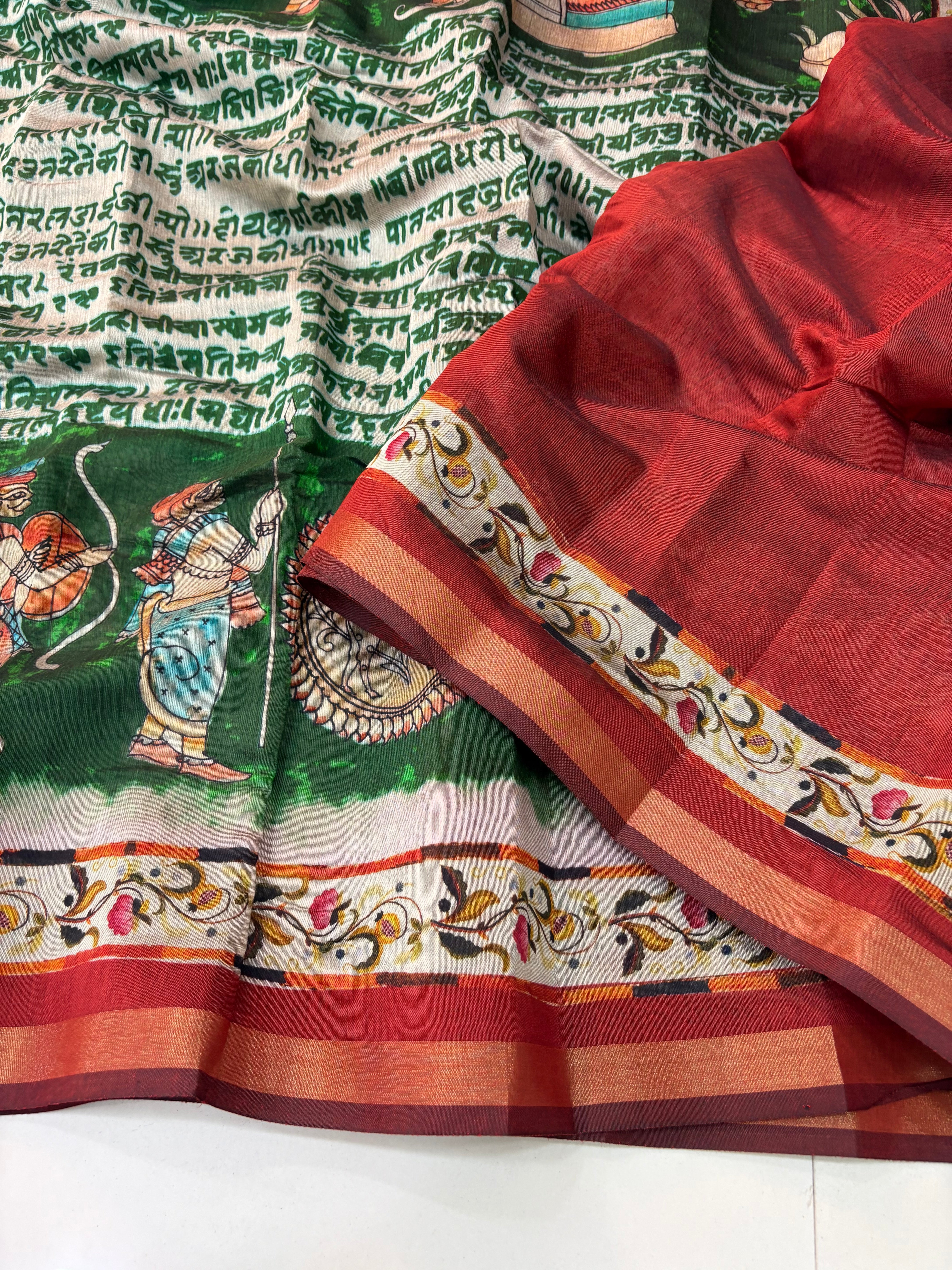 Fancy PenKalamkari Print Saree