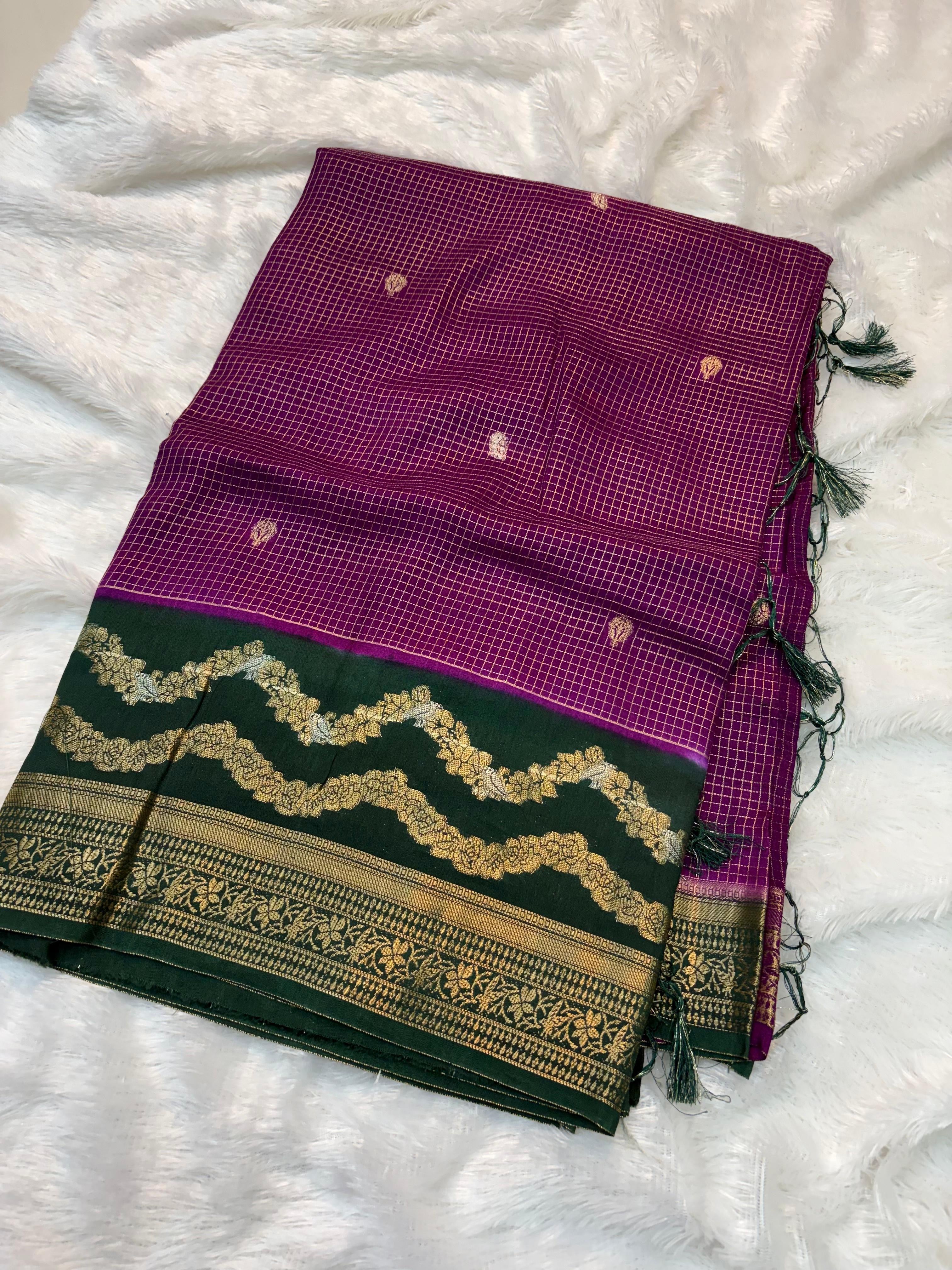Vintage Semi Gadwal Sarees