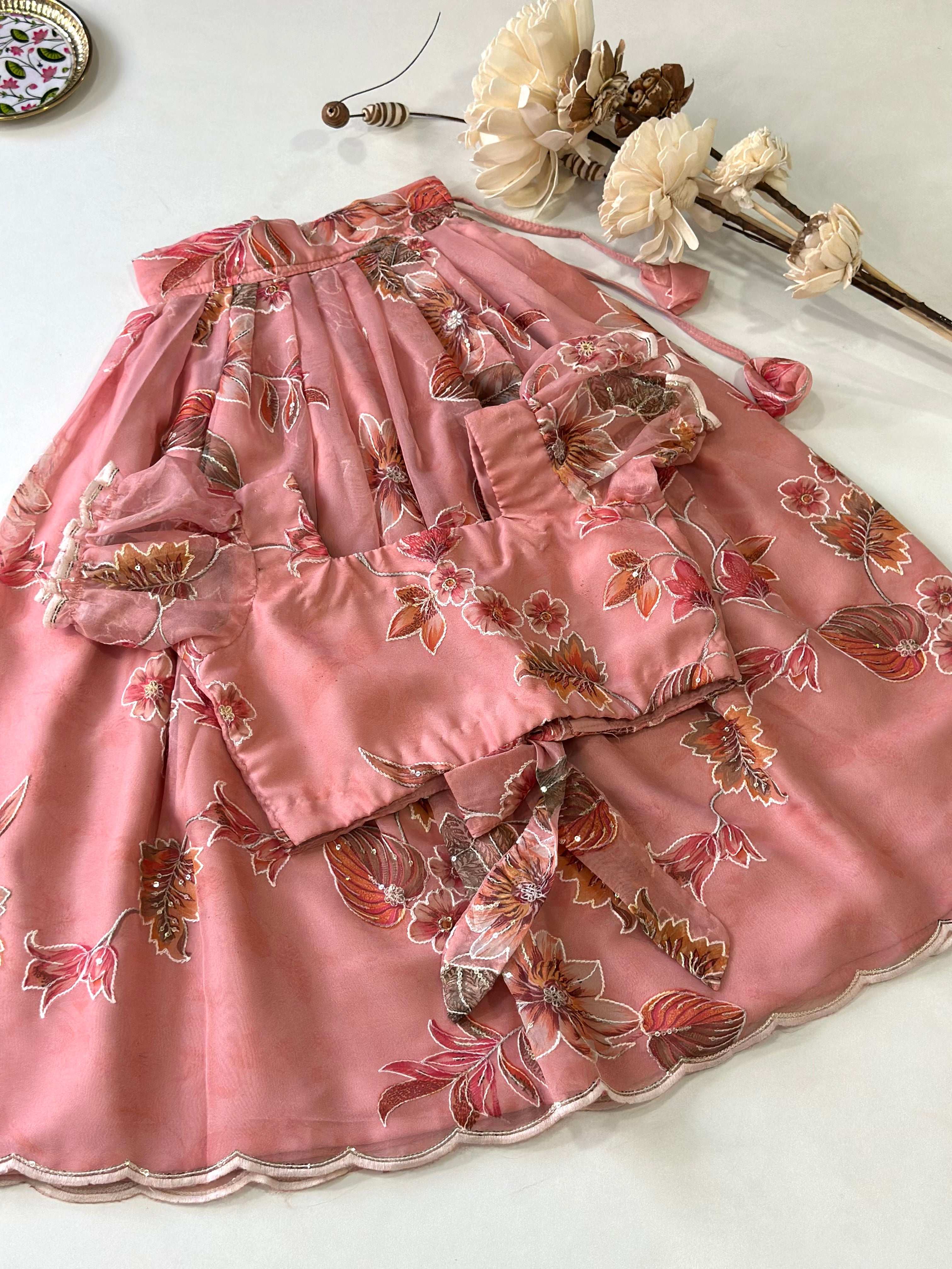 Butterfly Floral Kids Lehenga