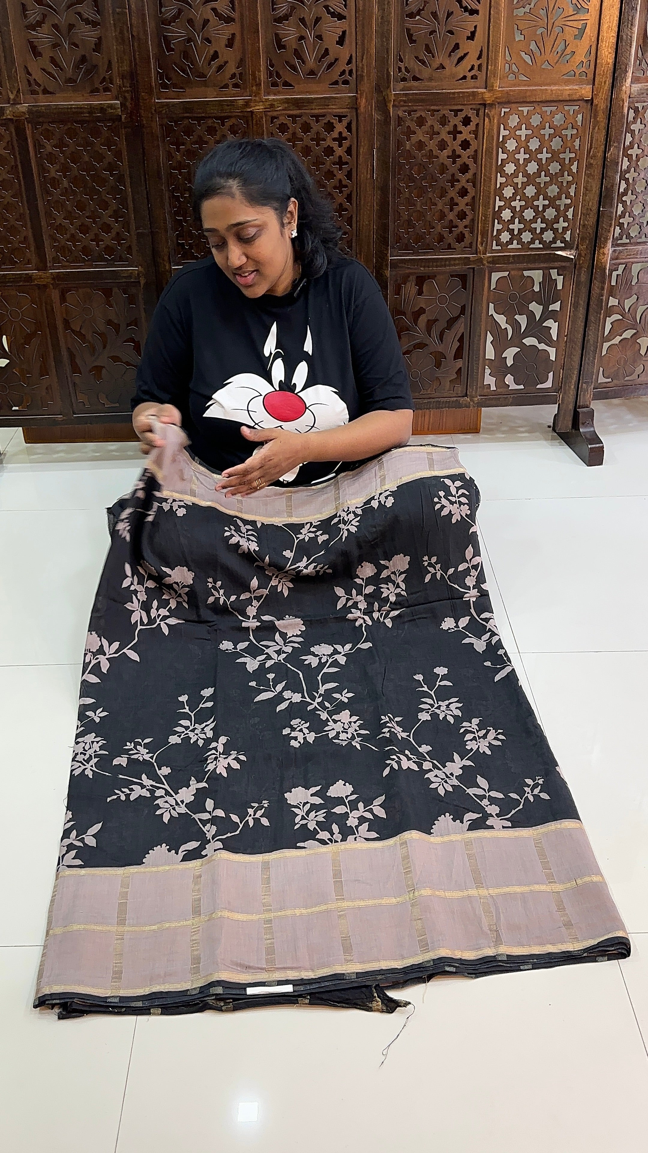 Grey Binni crepe