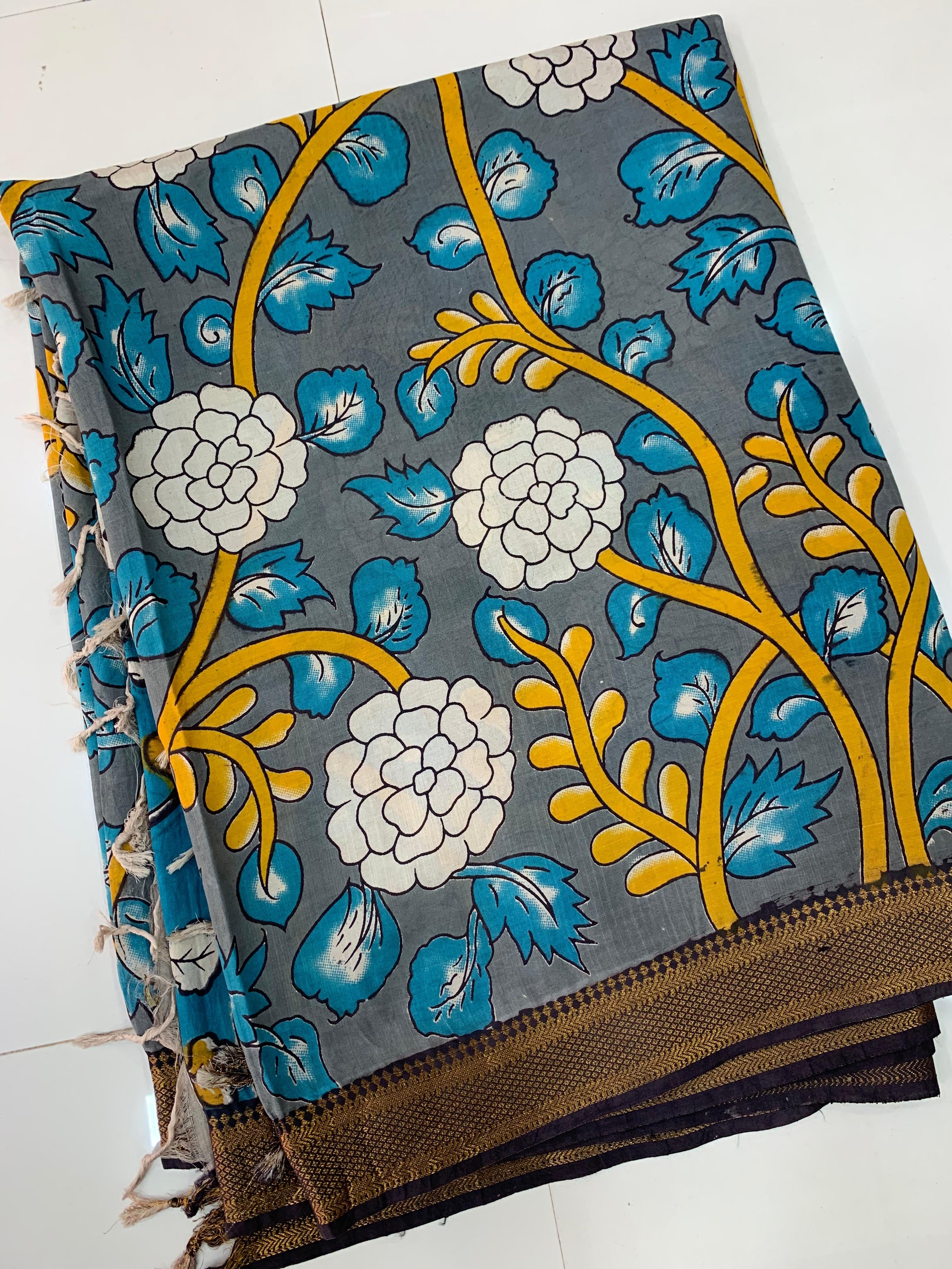 Kalamkari Silk Saree