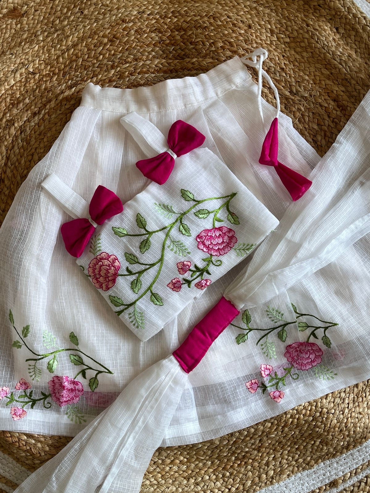 White Kota kids crop top