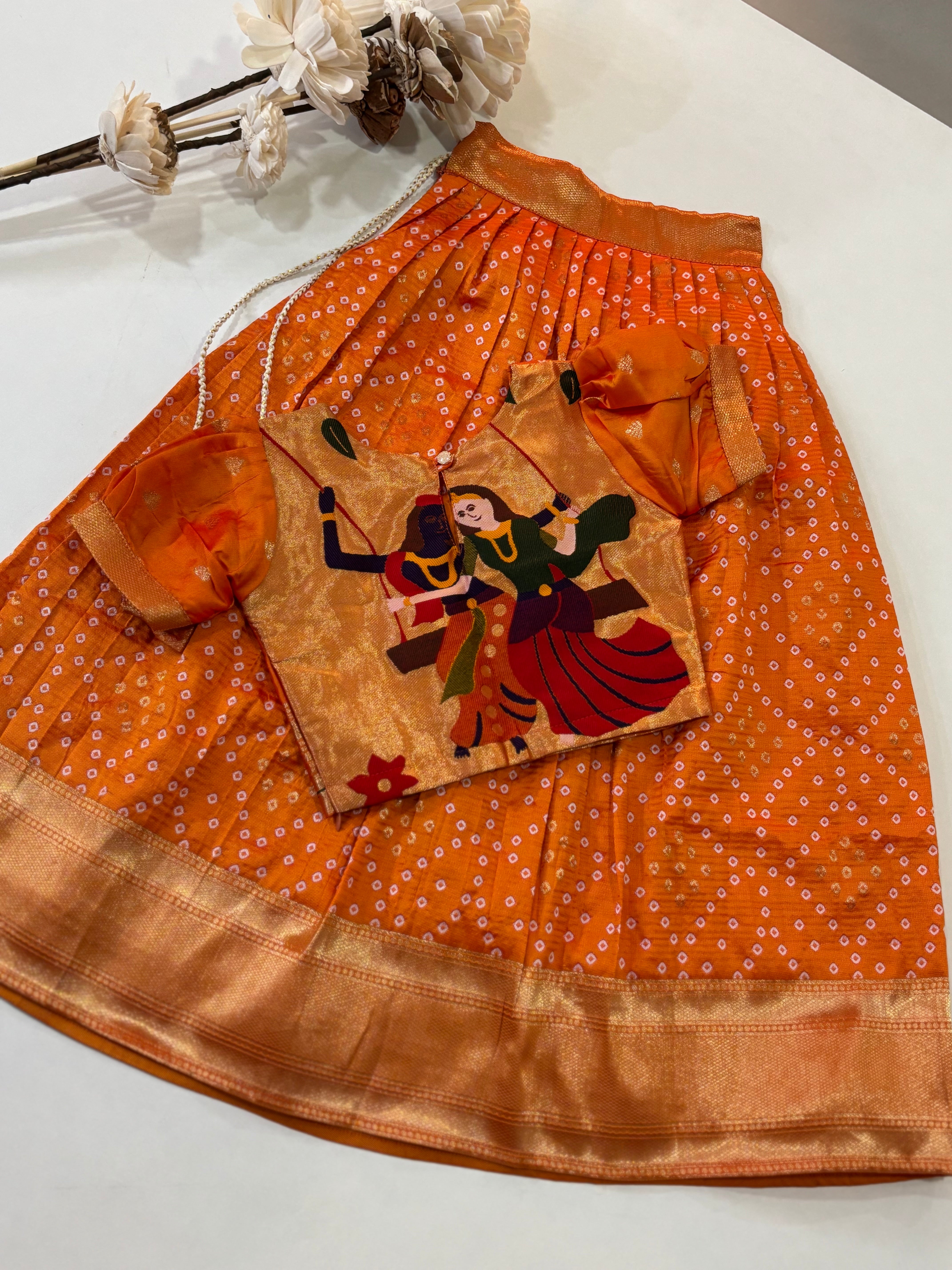 Radhakrishna Paithani Kids Lehenga