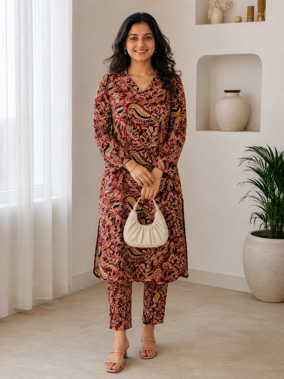 Kalamkari Hand Print Coord Set