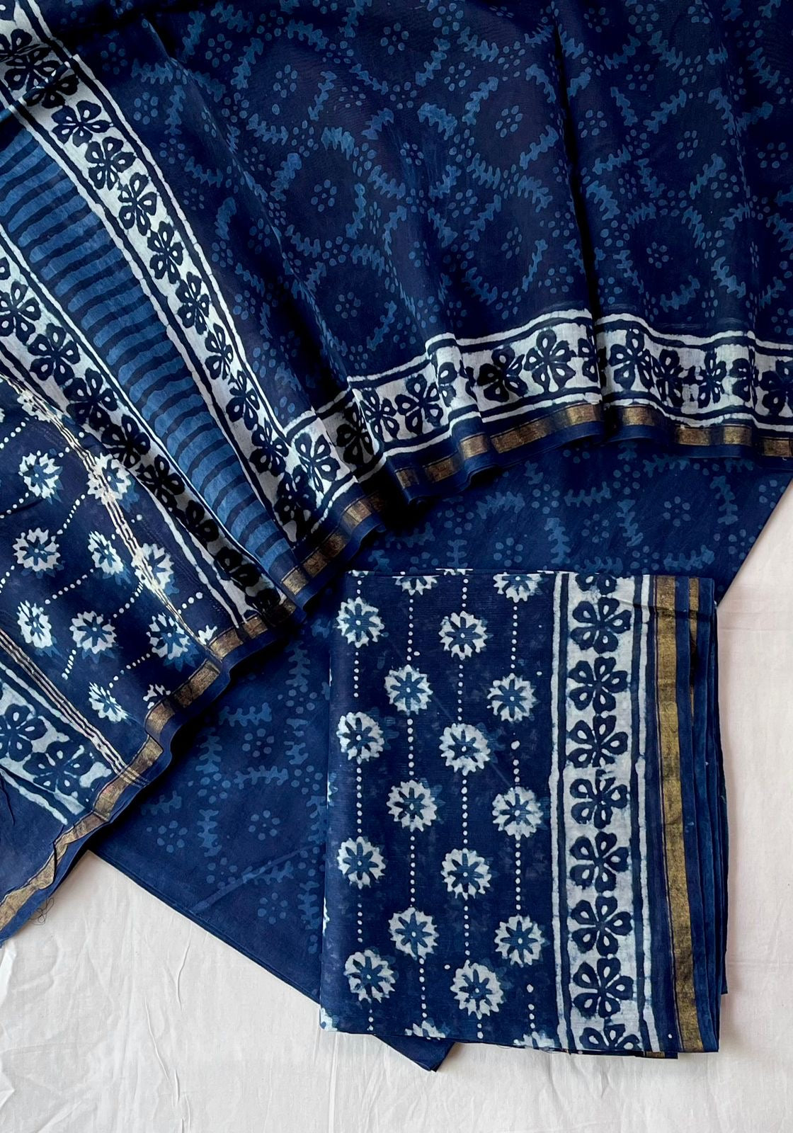 Pure Bagru Chanderi Silk Suits