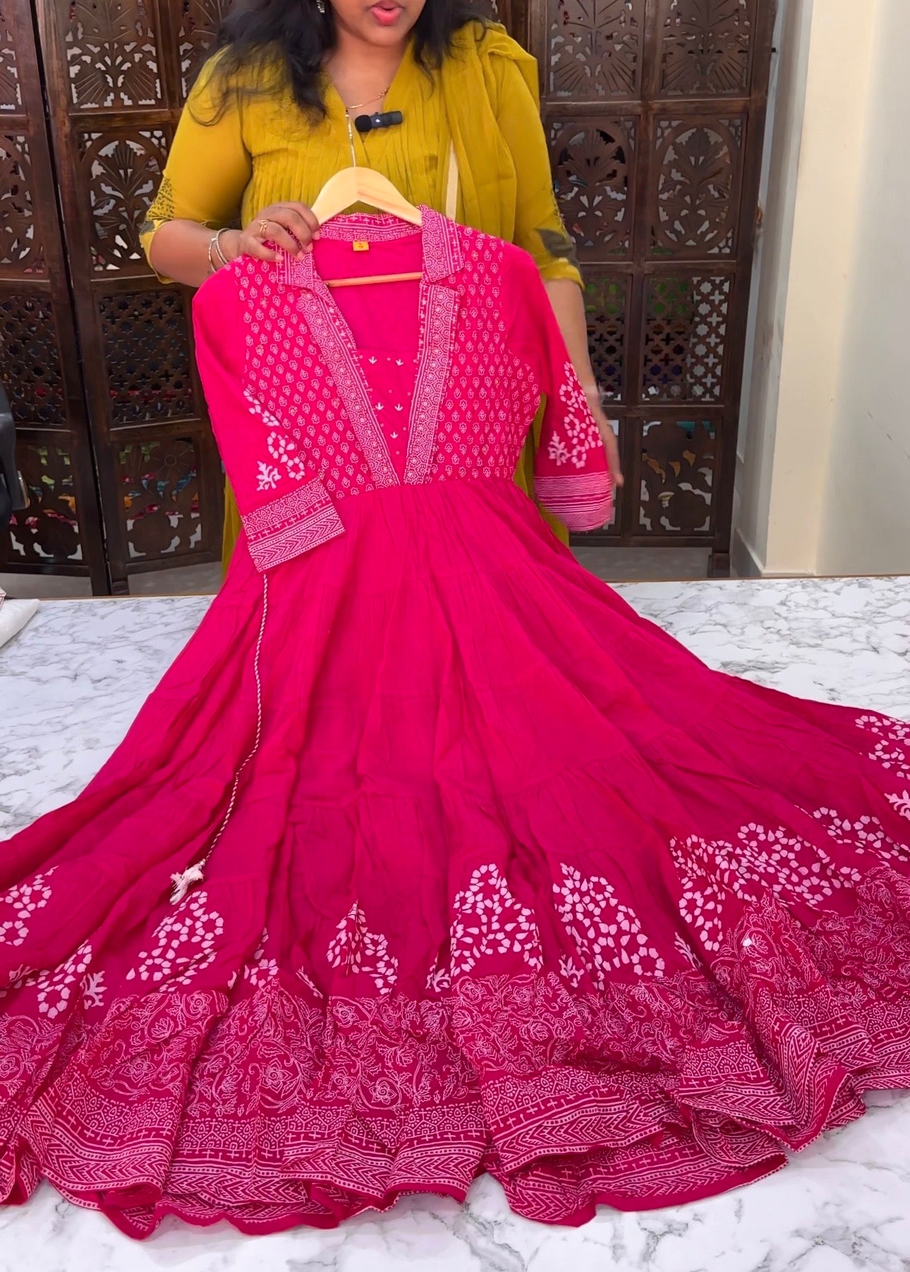 Rani Pink Jaipur Cotton Maxi