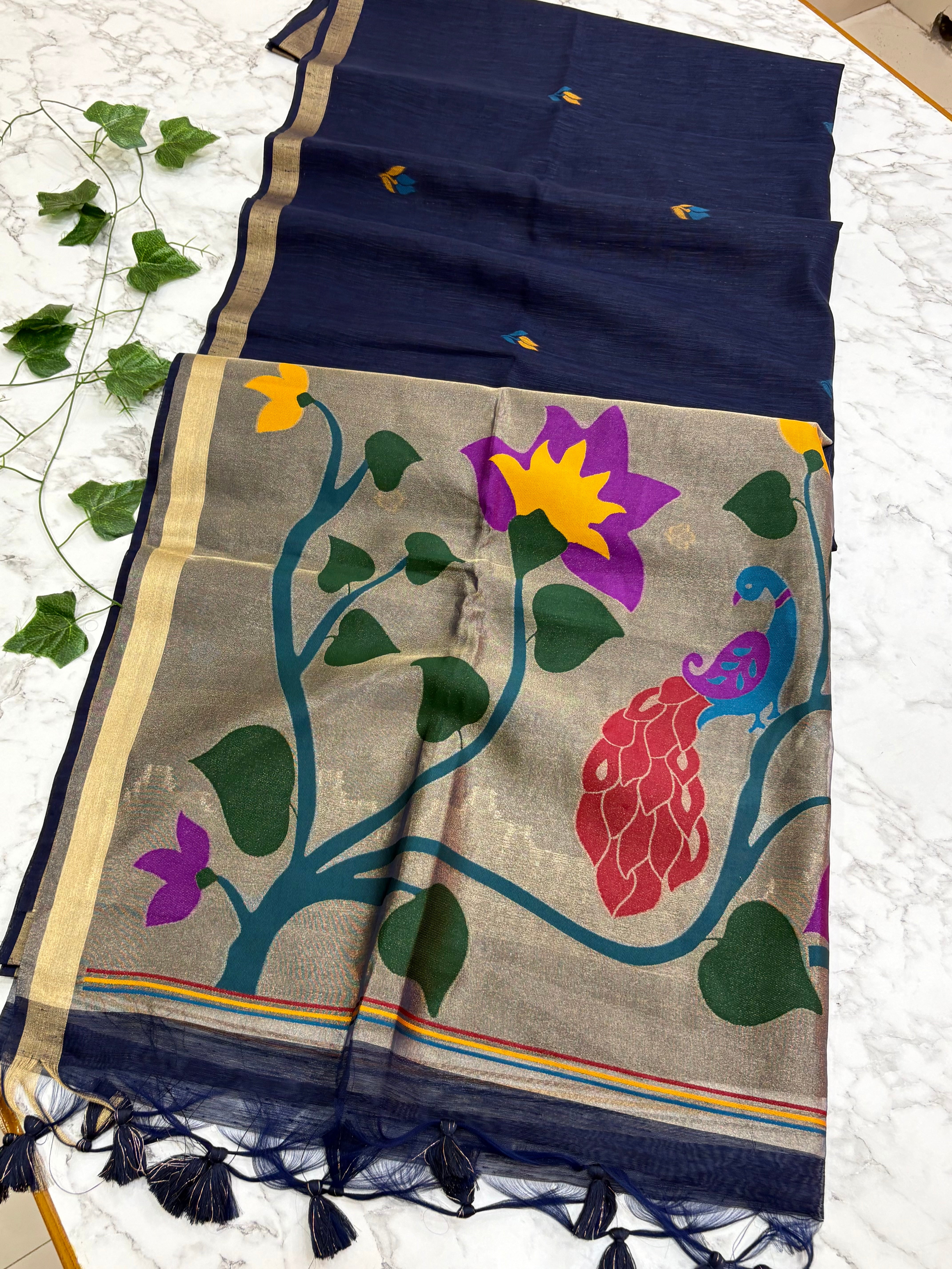 Fancy Linen Tussar Jamdani