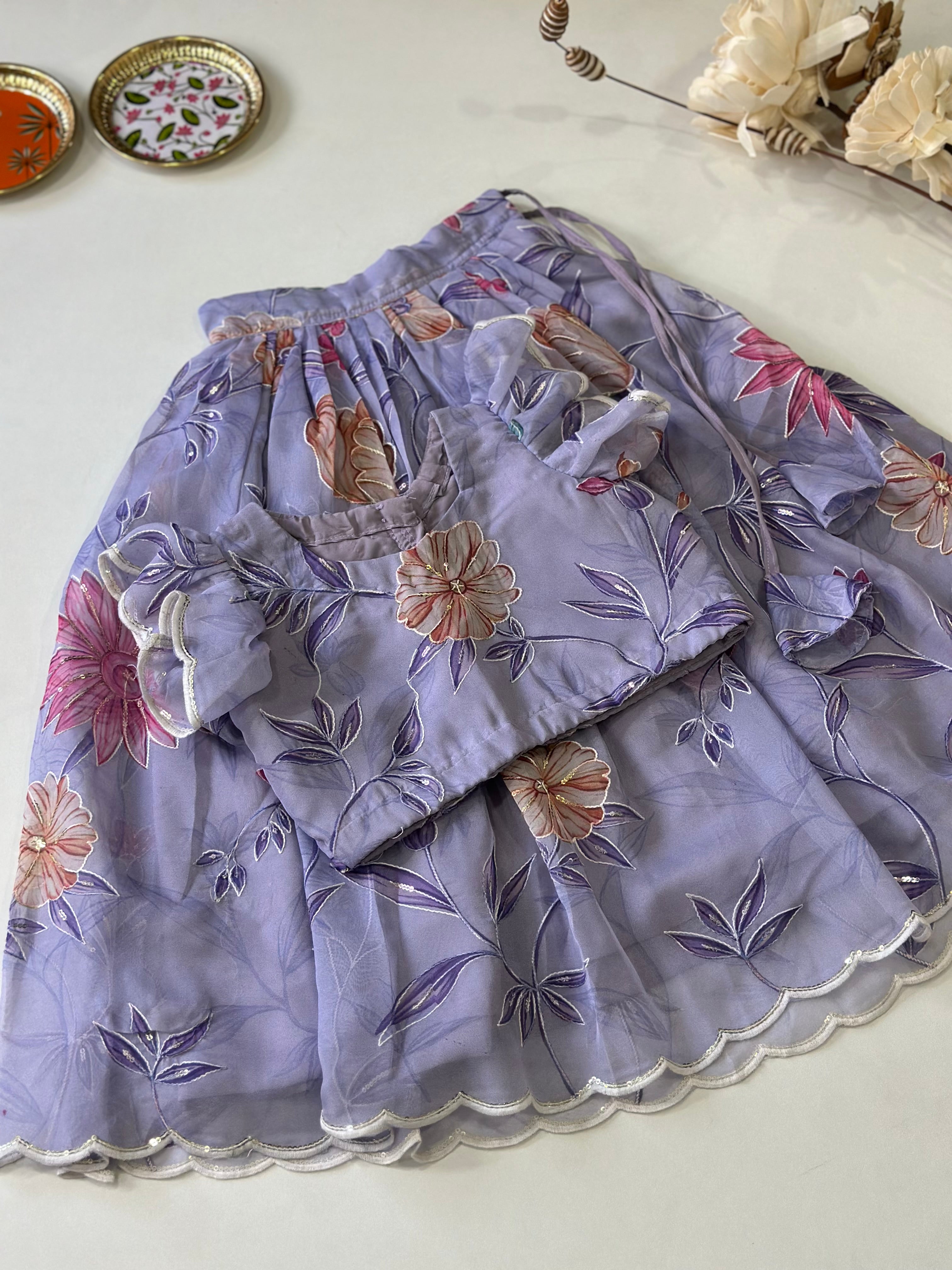 Butterfly Floral Kids Lehenga