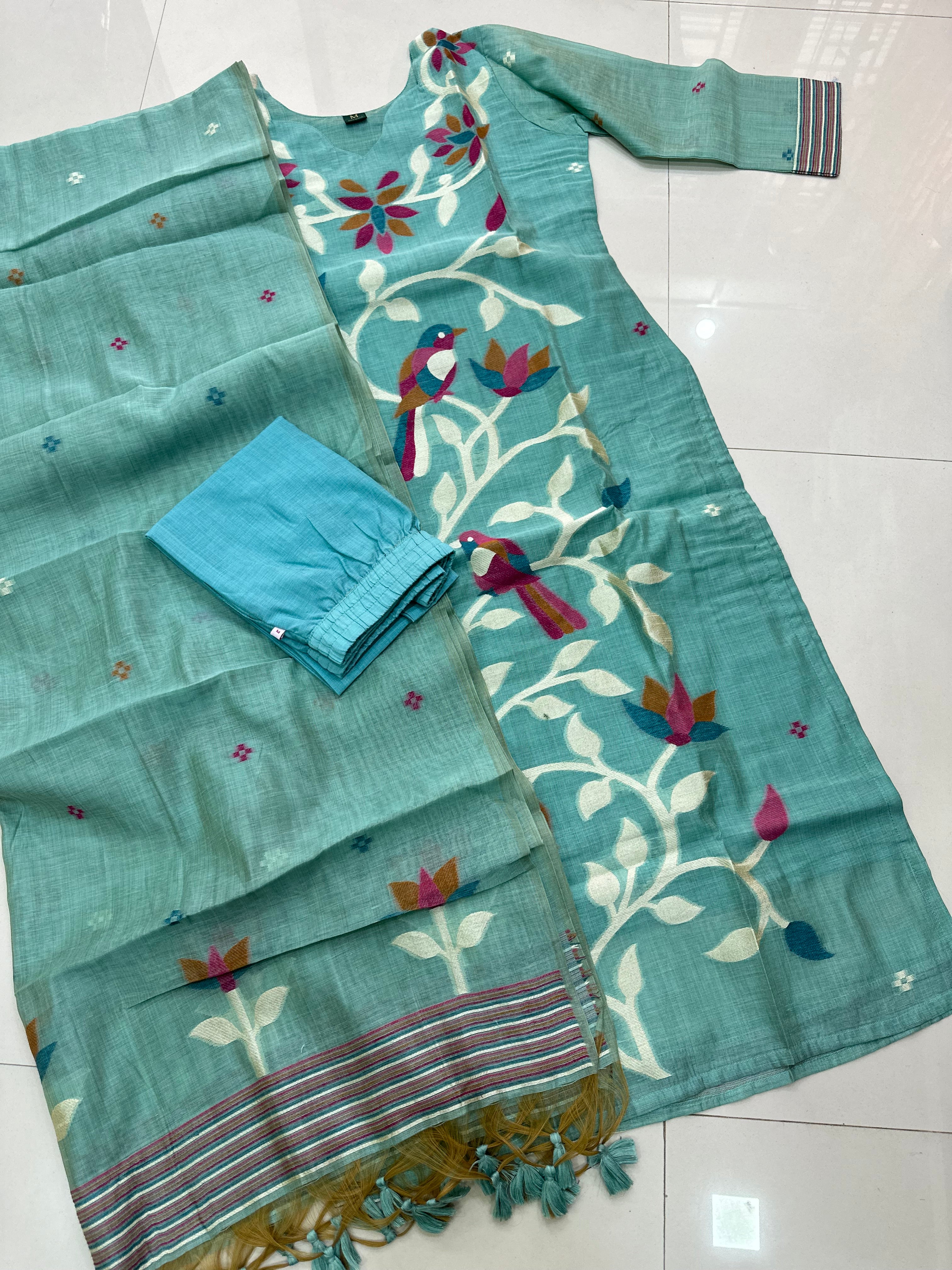 Cotton Jamdhani Kurti sets