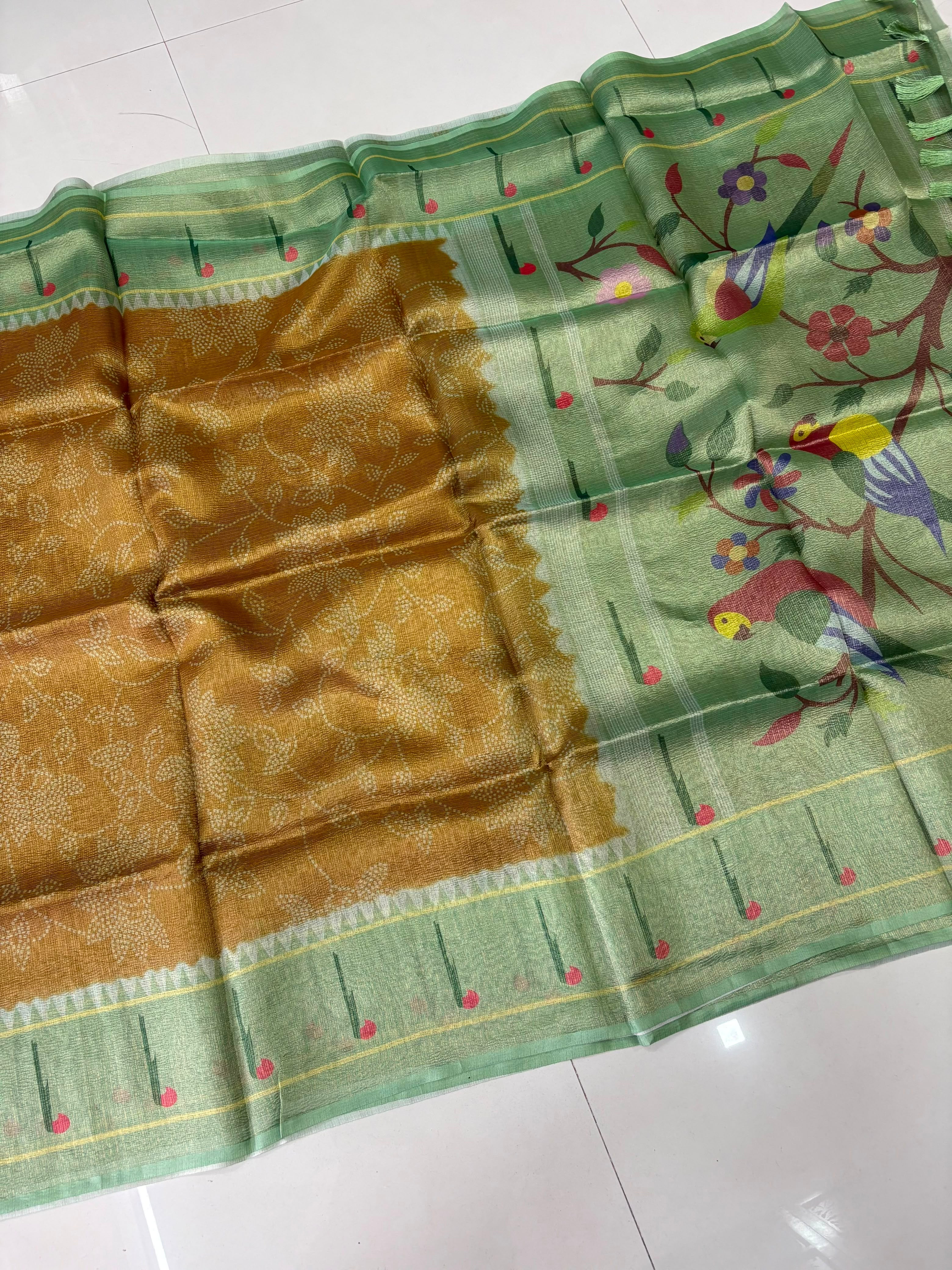 Fancy Tissue Paithani Sarees