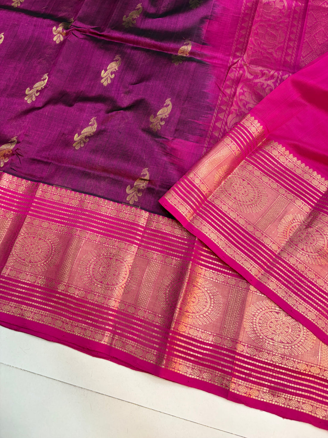 Vintage Handloom Mangalagiri Pattu saree