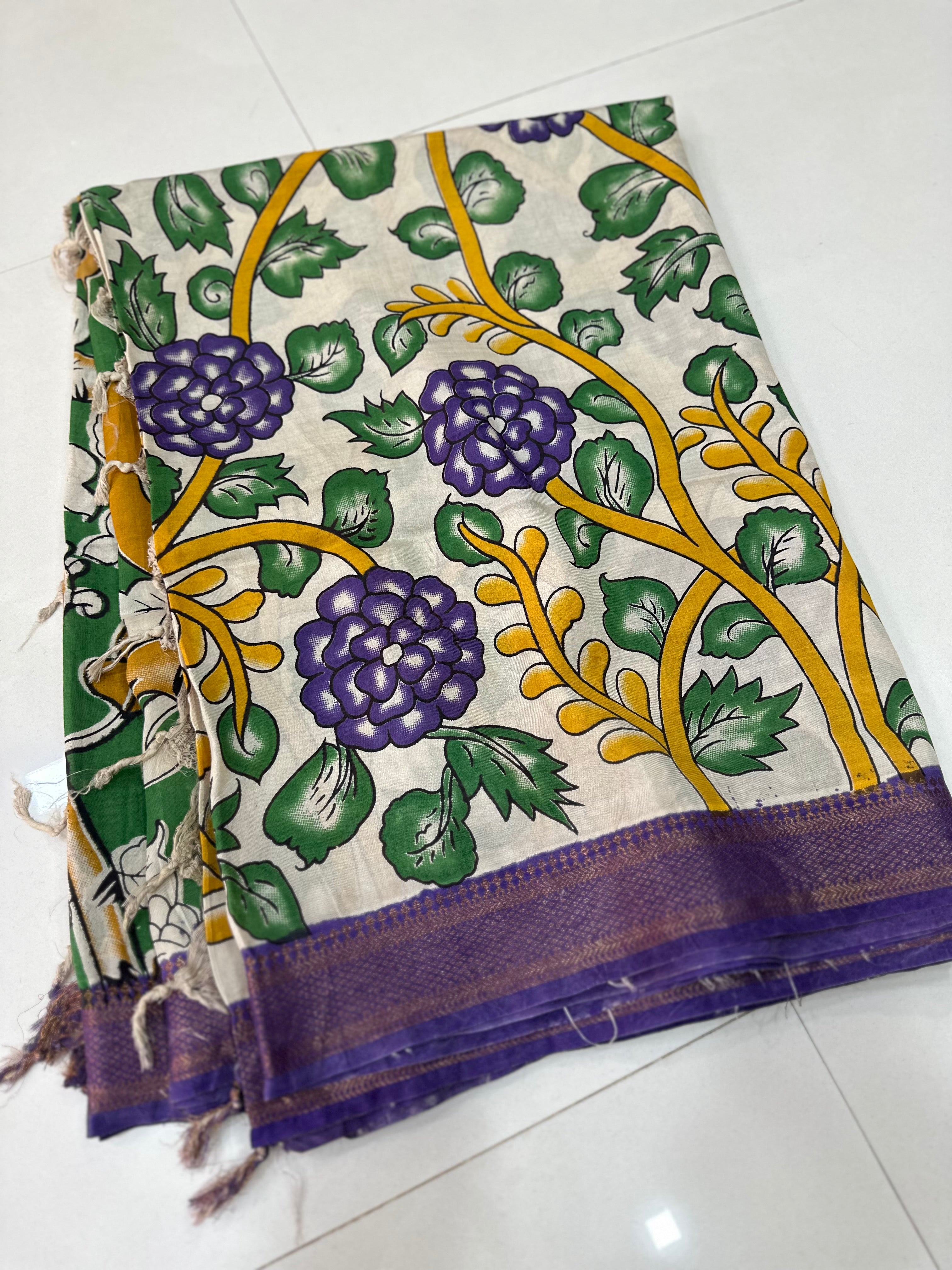 Kalamkari Silk Saree