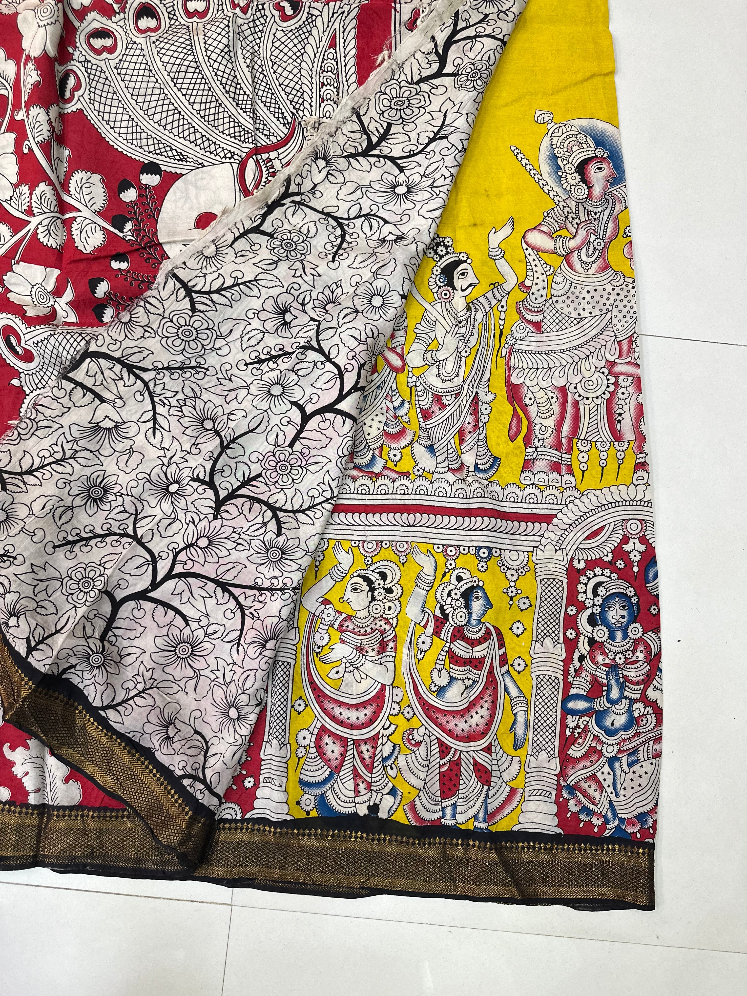 Traditional Kalamkari Silk Sarees