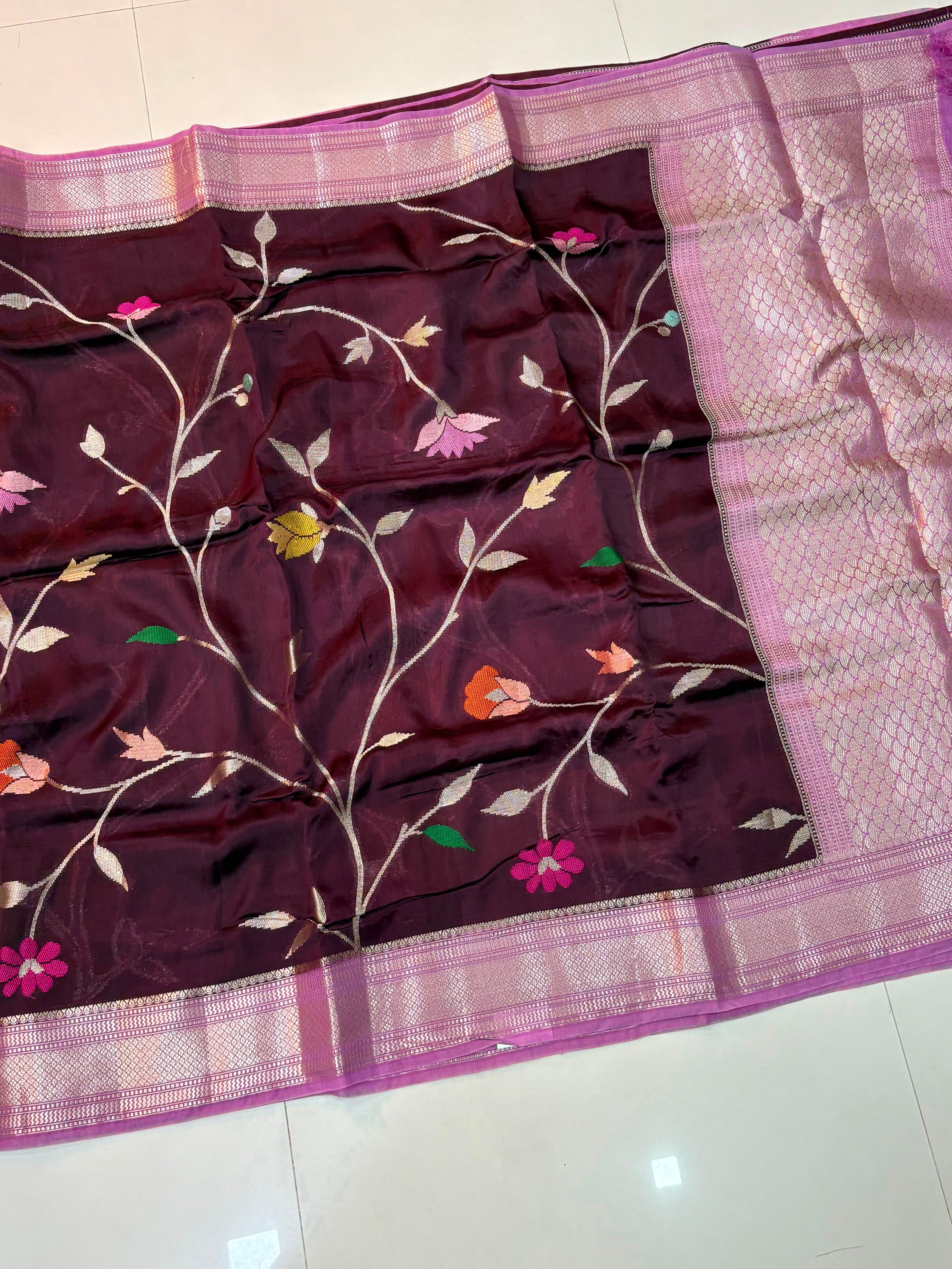 Paper Silk Jamdani Sarees