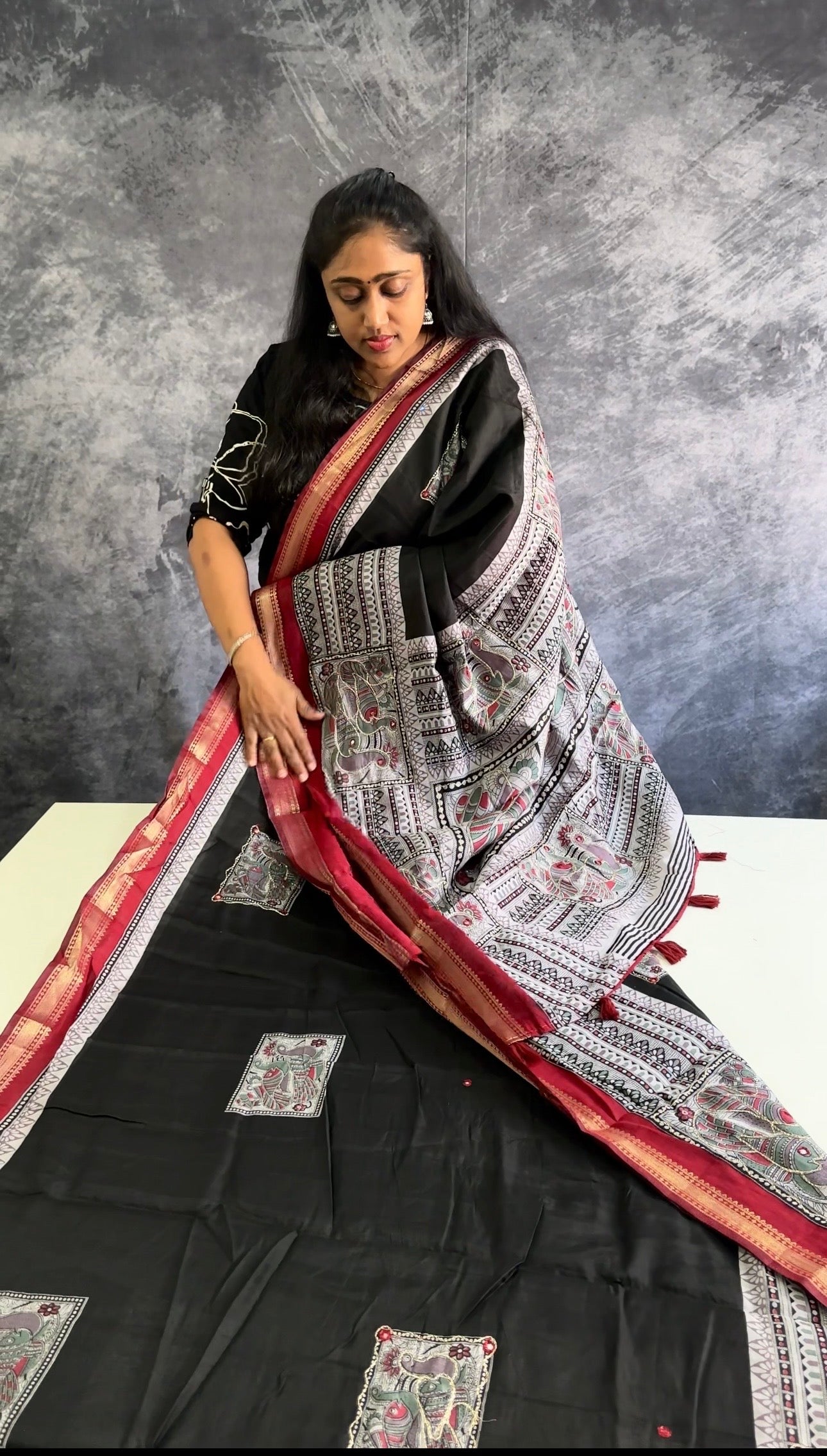 Maheshwari Kalamkari Aari Work