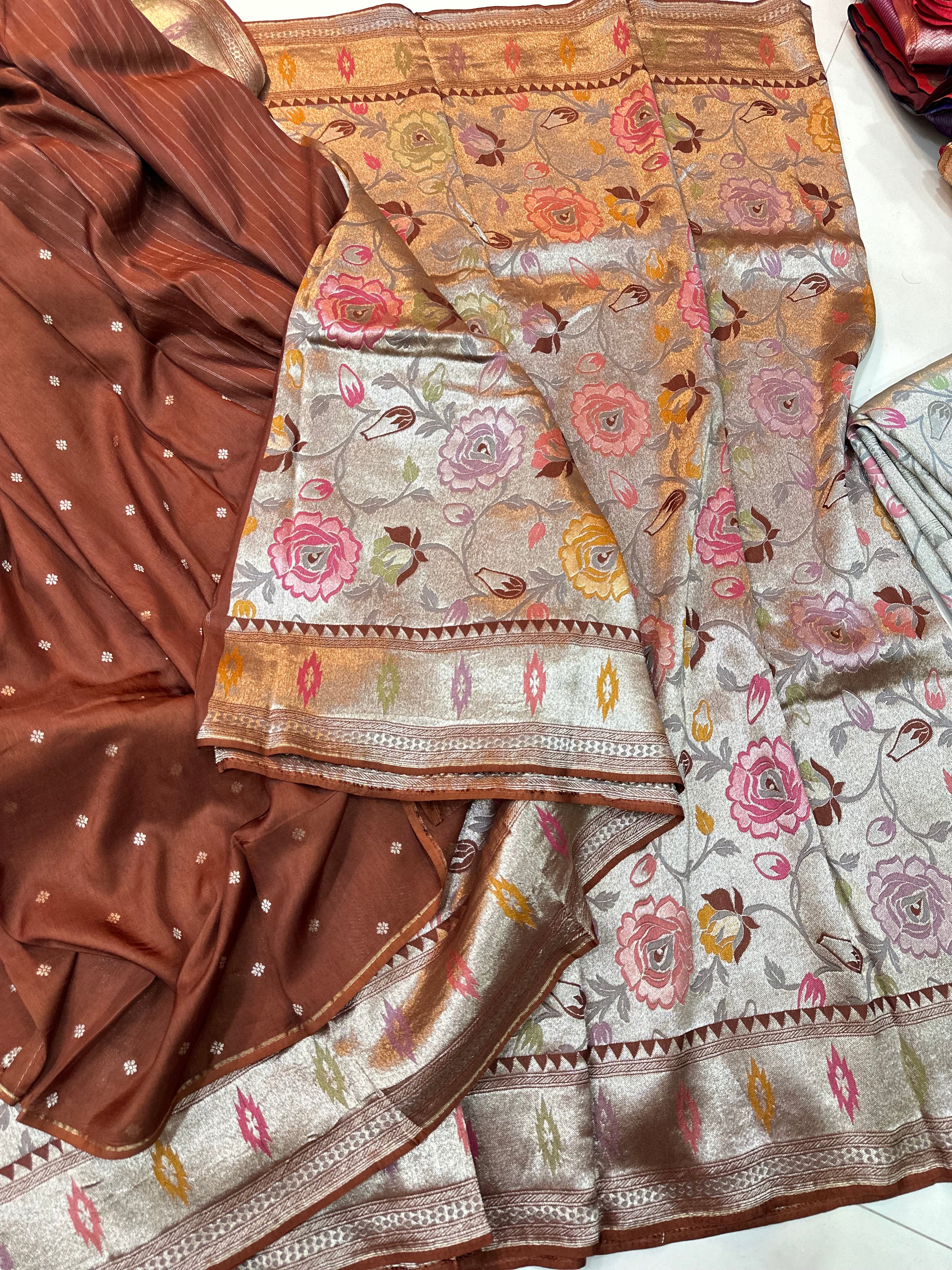 Tissue Georgette Paithani Sarees