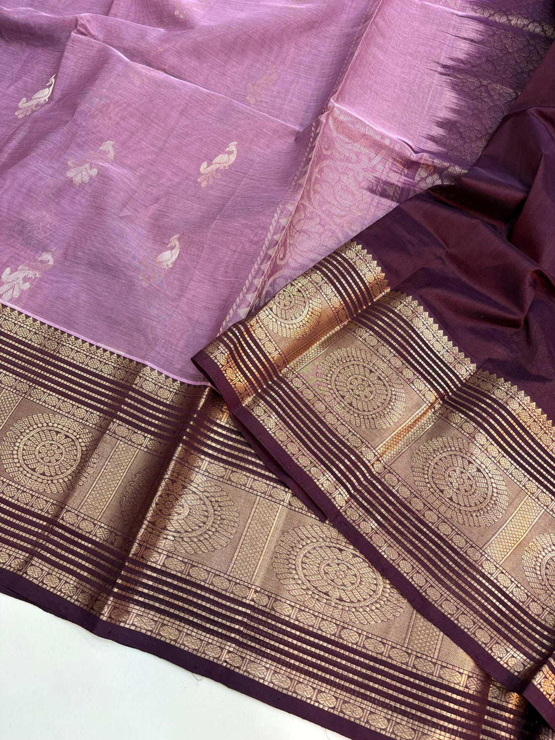 Lilac Lavendar Vintage Handloom
