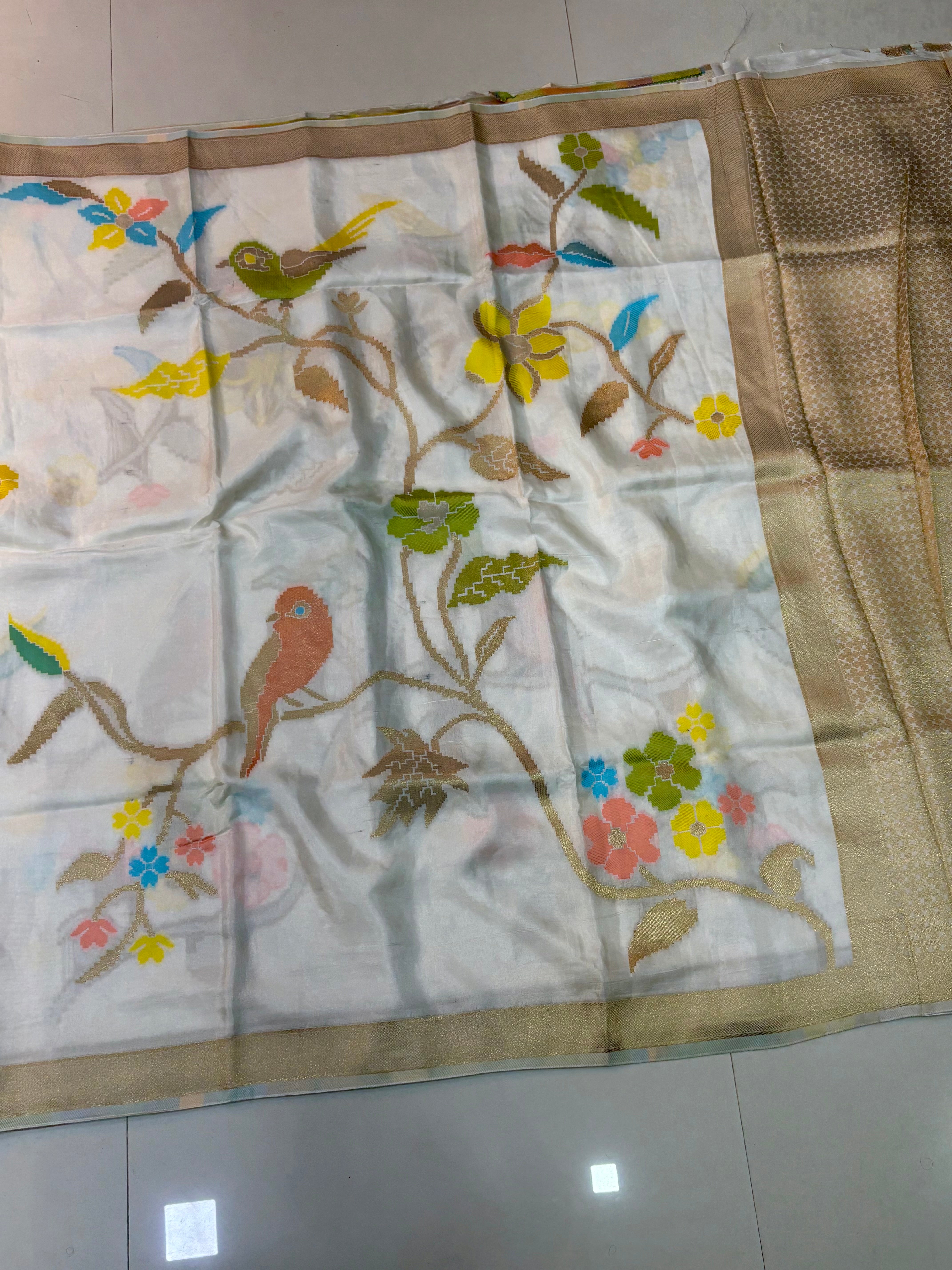 Russian Silk Jamdani Sarees