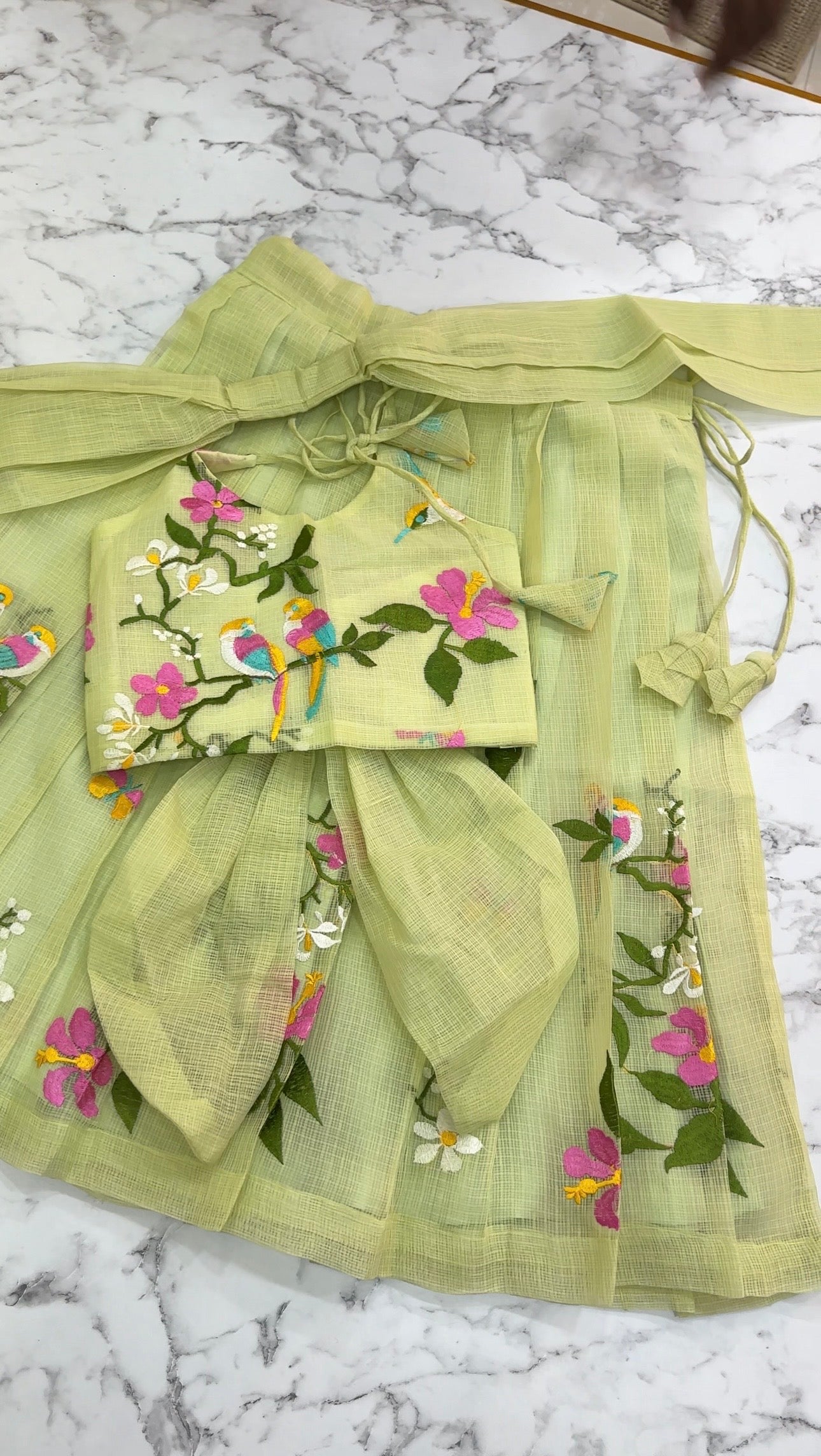 Pistachio Kota Kids Lehenga