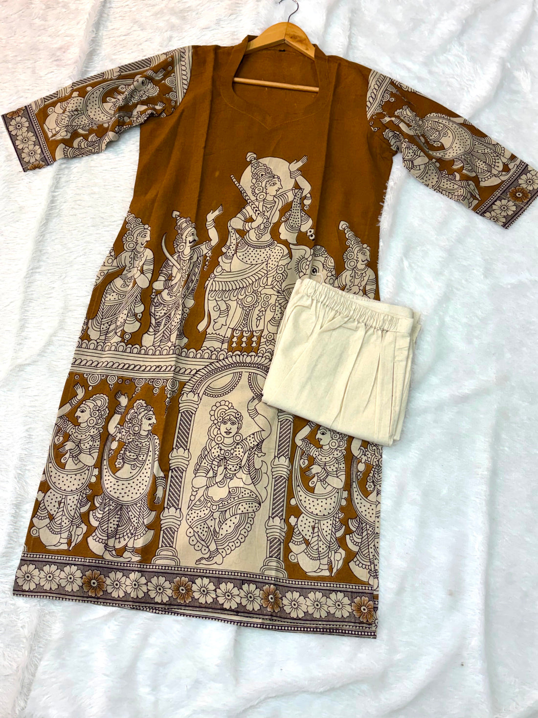 Kalamkari Ramayana Theme Coordset
