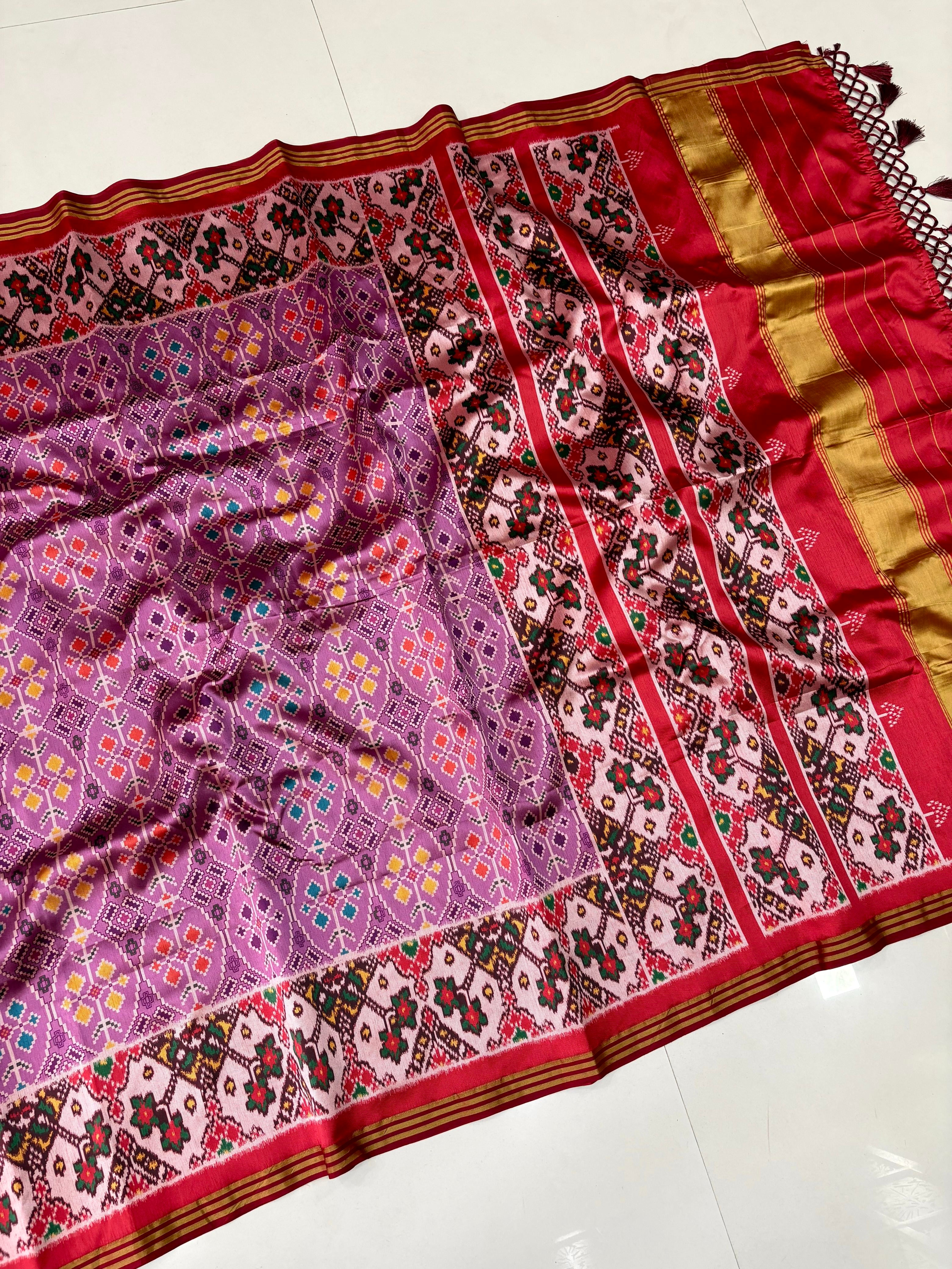 Pastel Patola Printed Sarees