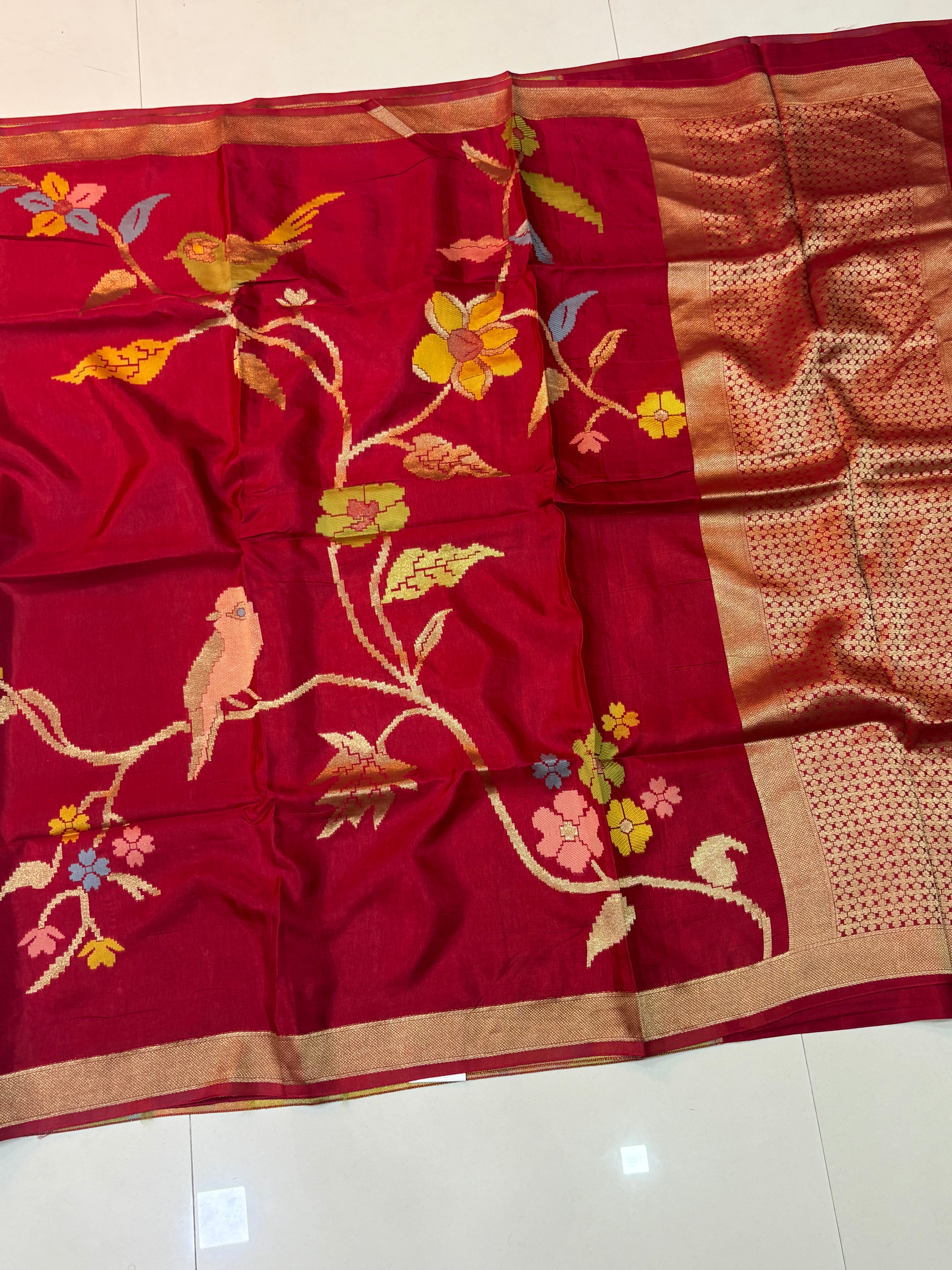 Russian Silk Jamdani Sarees
