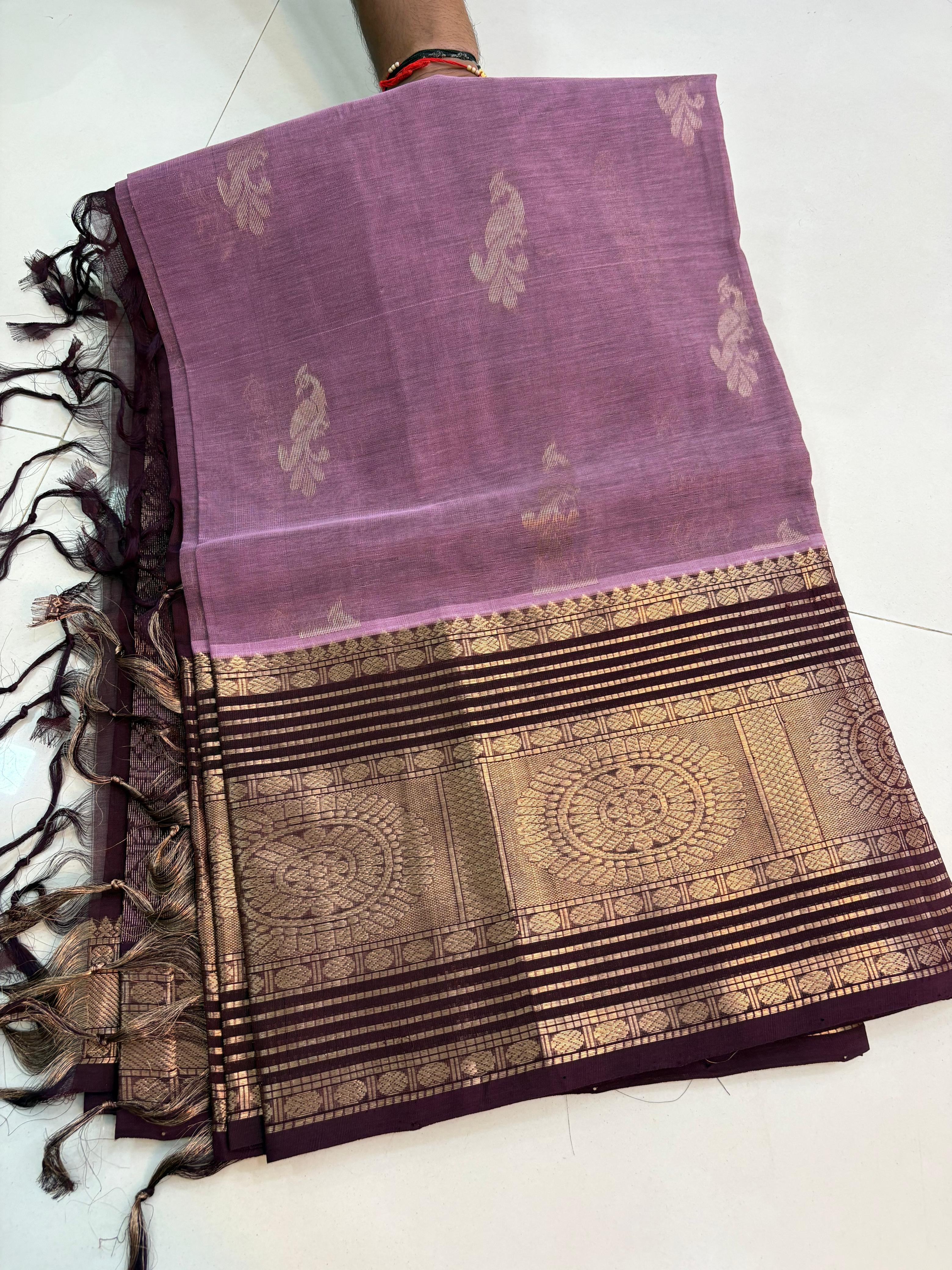 Lilac Lavendar Vintage Handloom