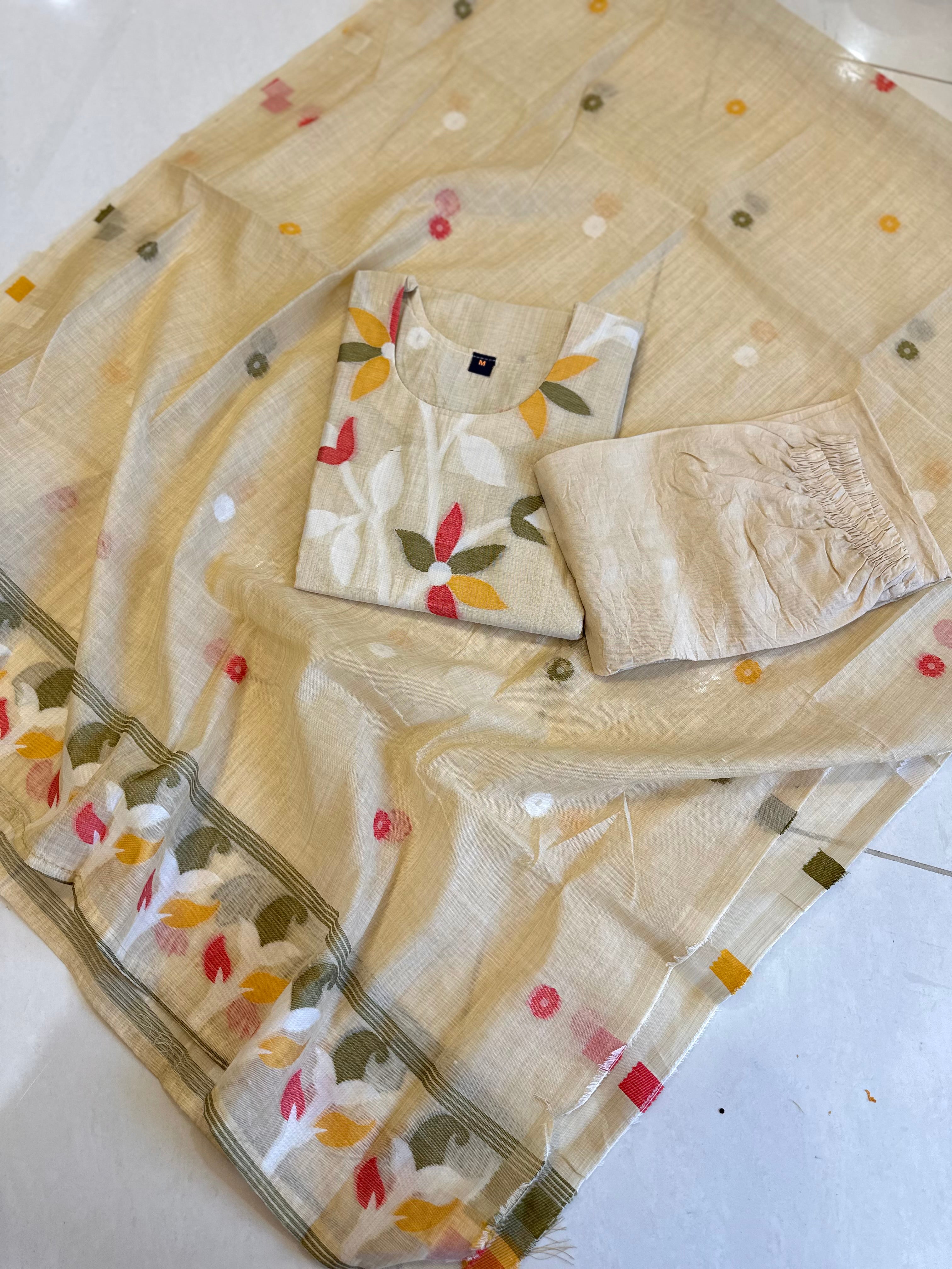 Muslin Jamdani Kurti Sets