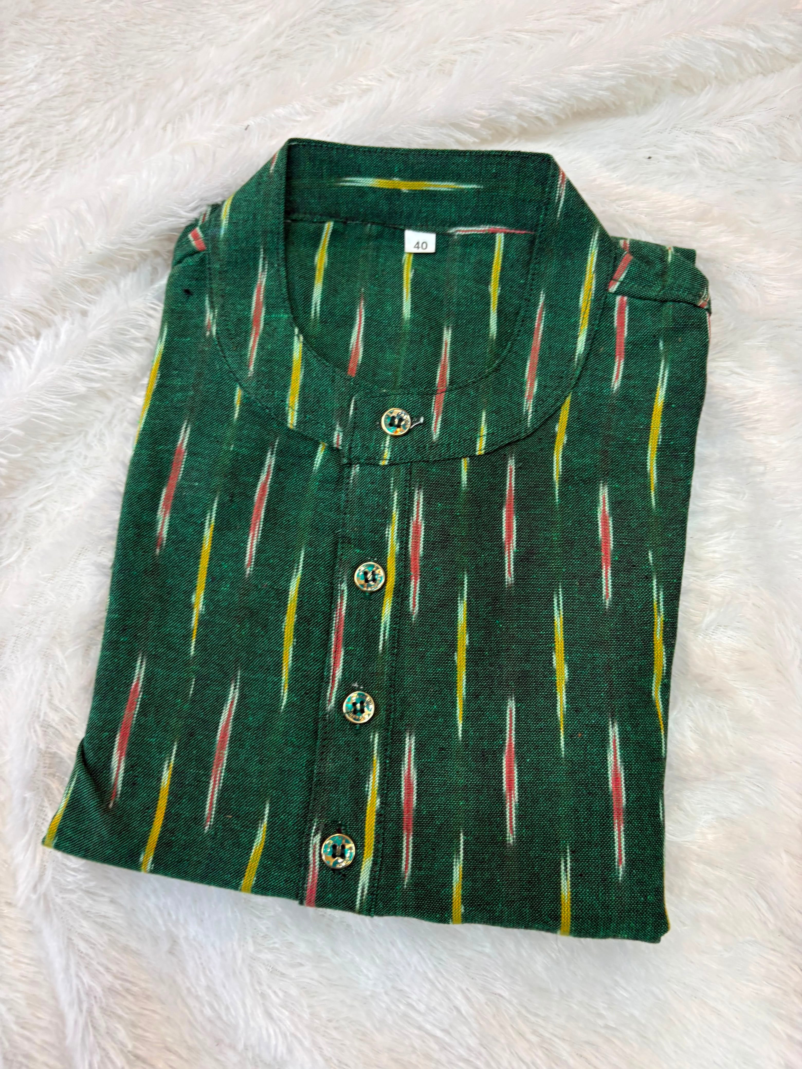 Men's Ikkat Cotton Kurta