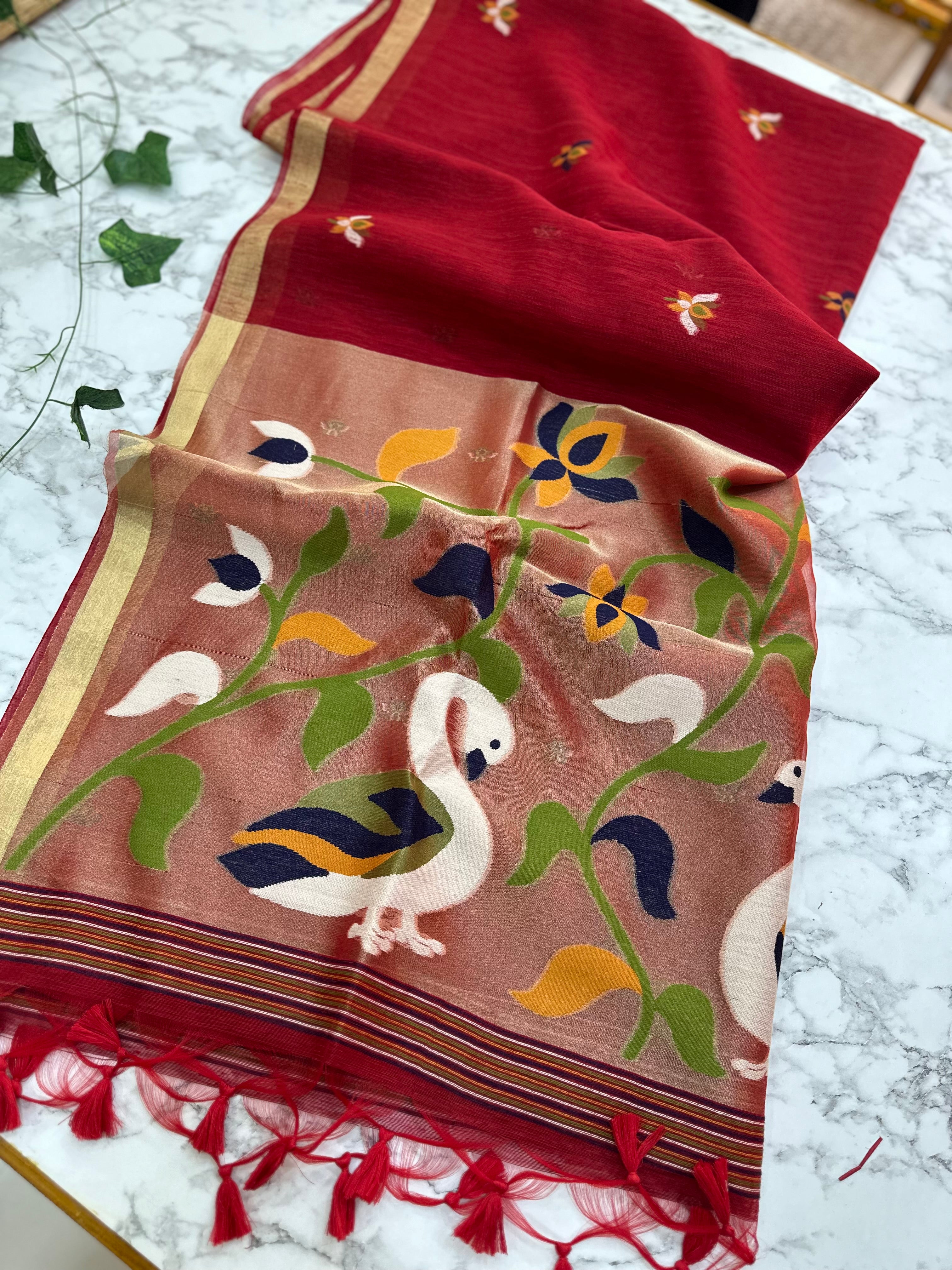 Linen Tussar Jamdhani