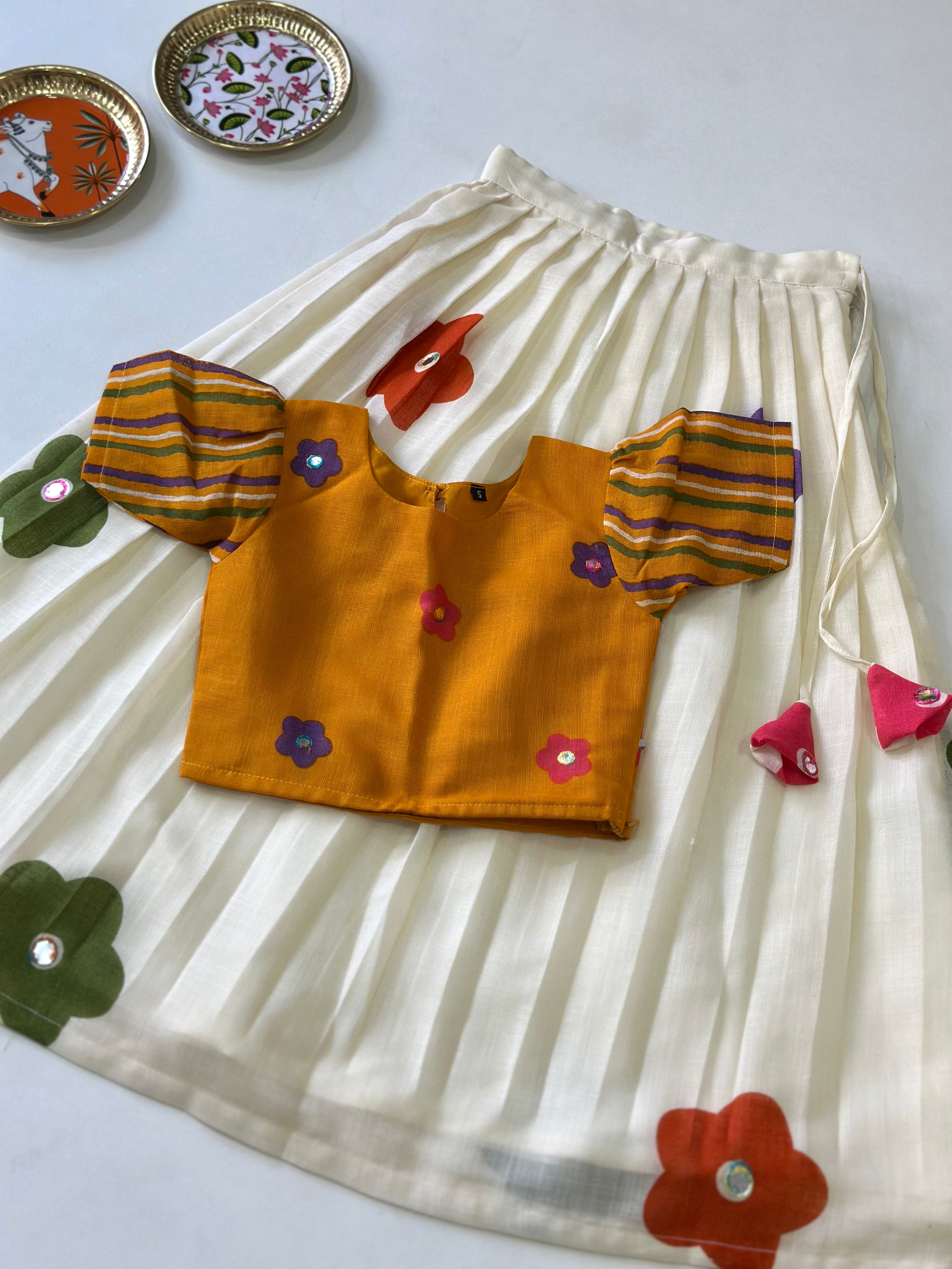 Haldi Kids Lehenga