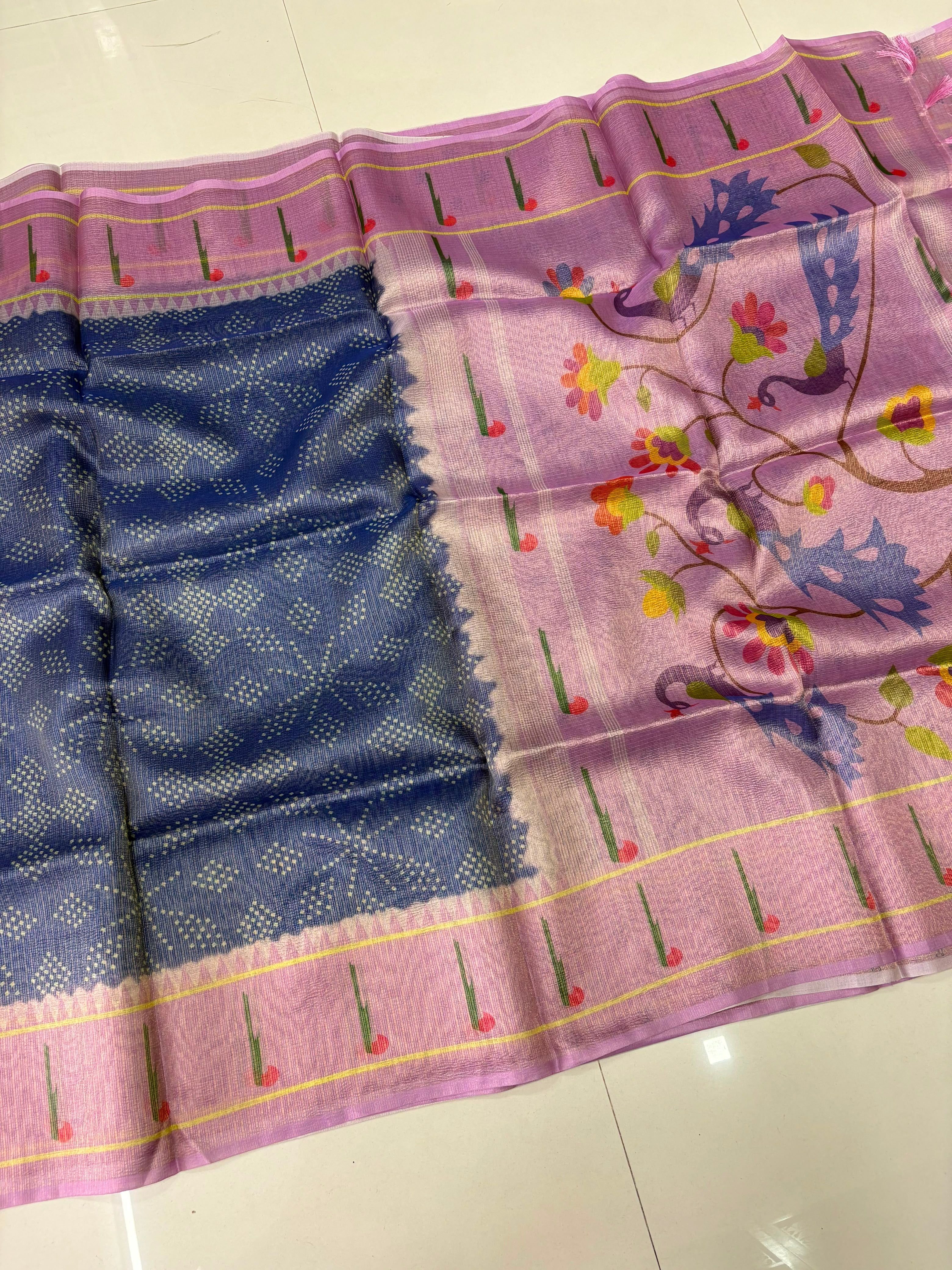 Fancy Tissue Paithani Sarees