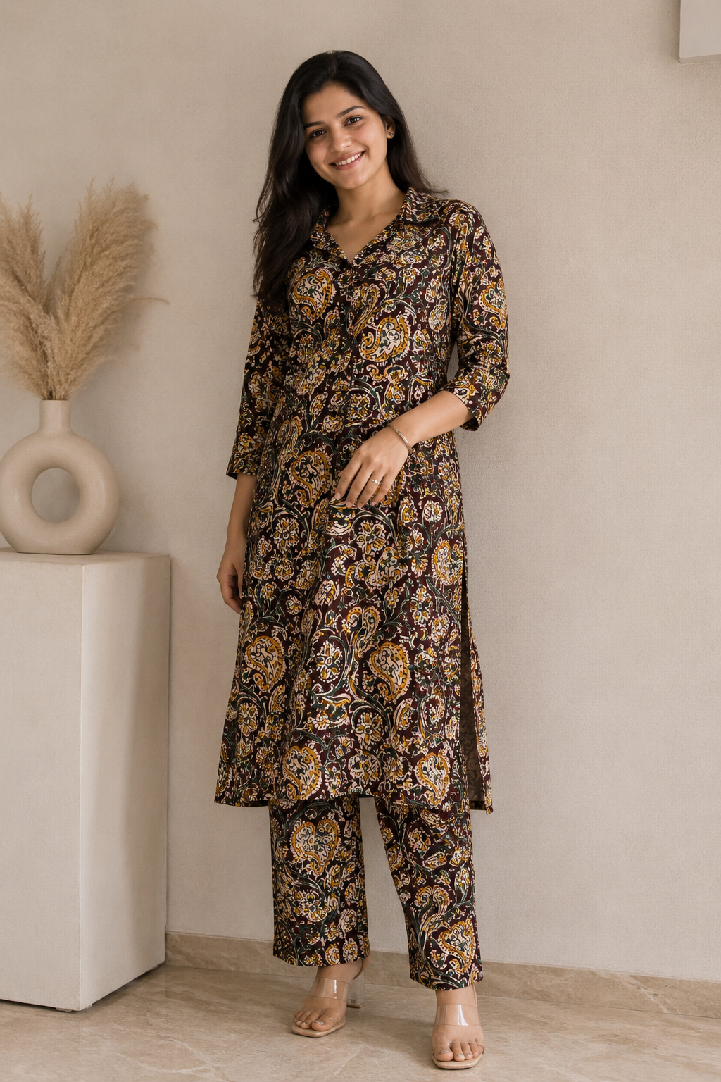 Kalamkari Hand Print Coord Set