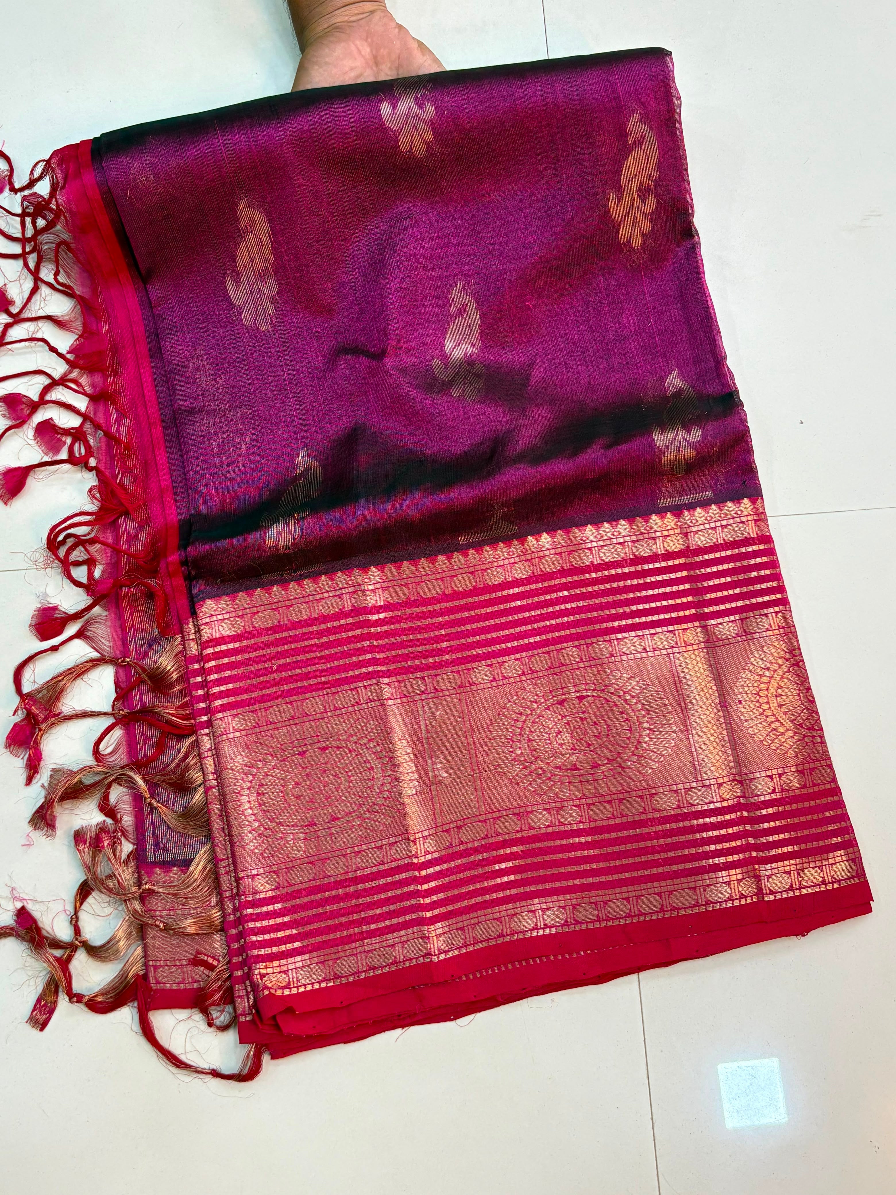 Vintage Handloom Mangalagiri Pattu Saree