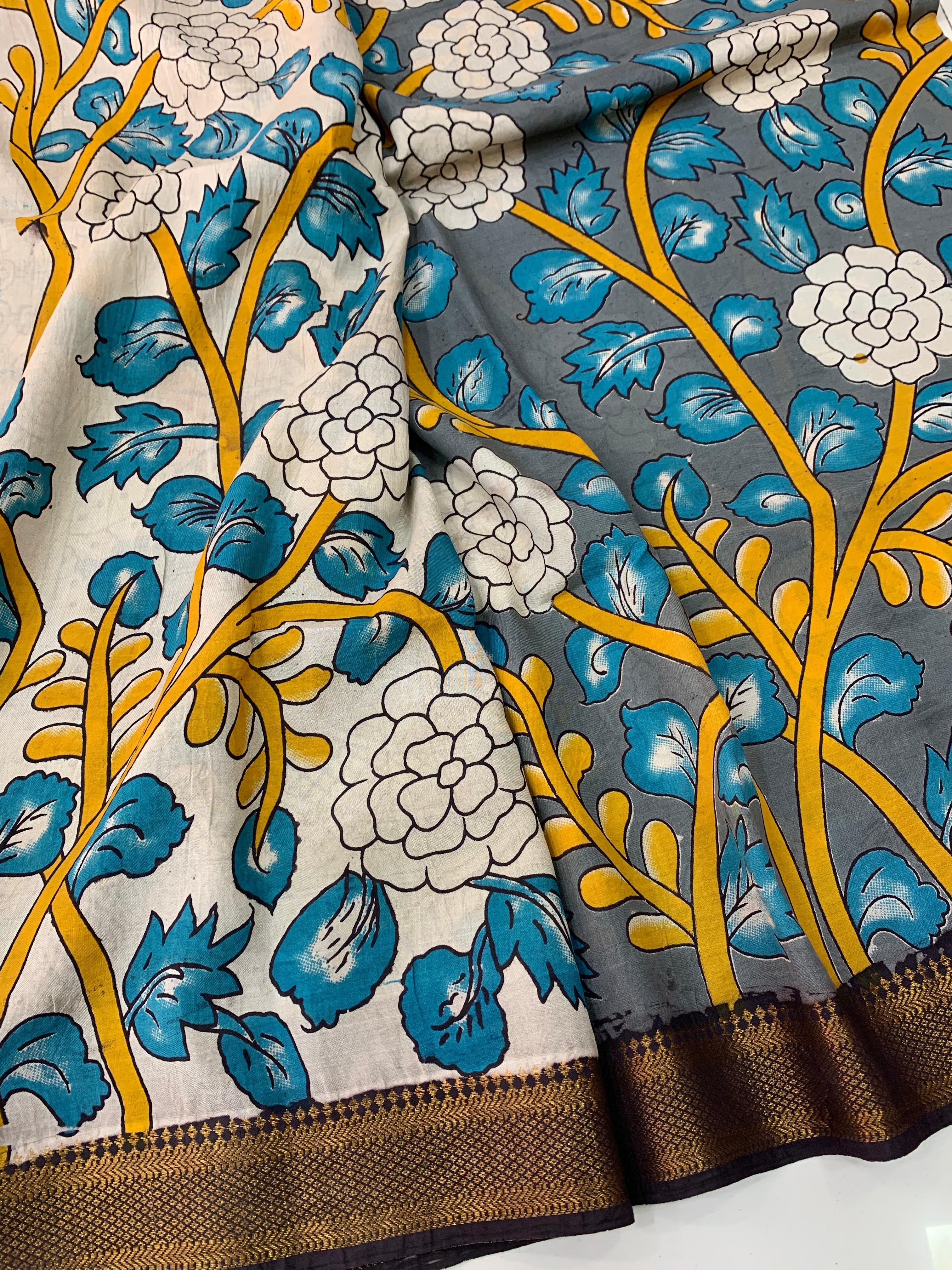 Kalamkari Silk Saree