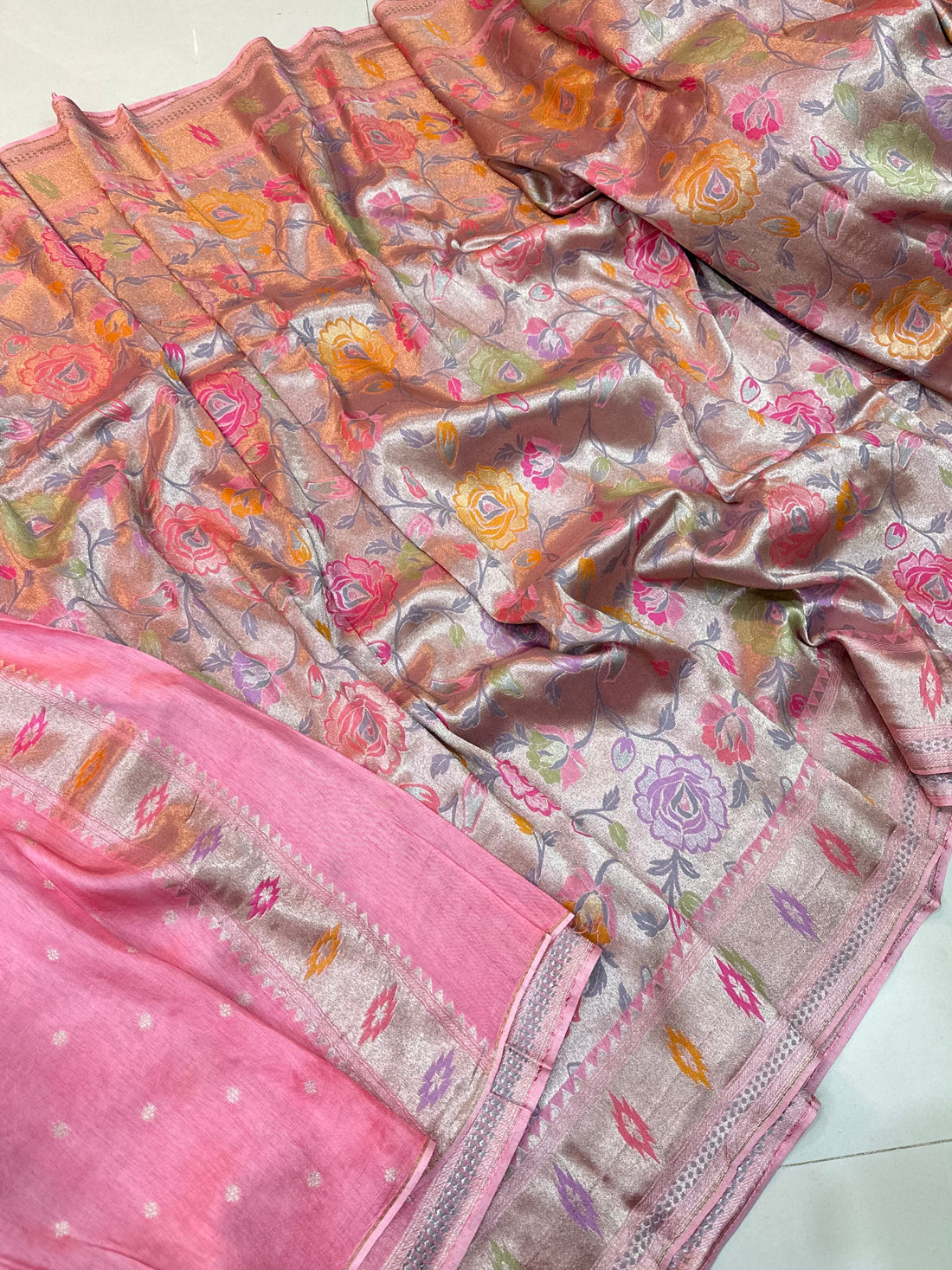 Tissue Georgette Paithani Sarees