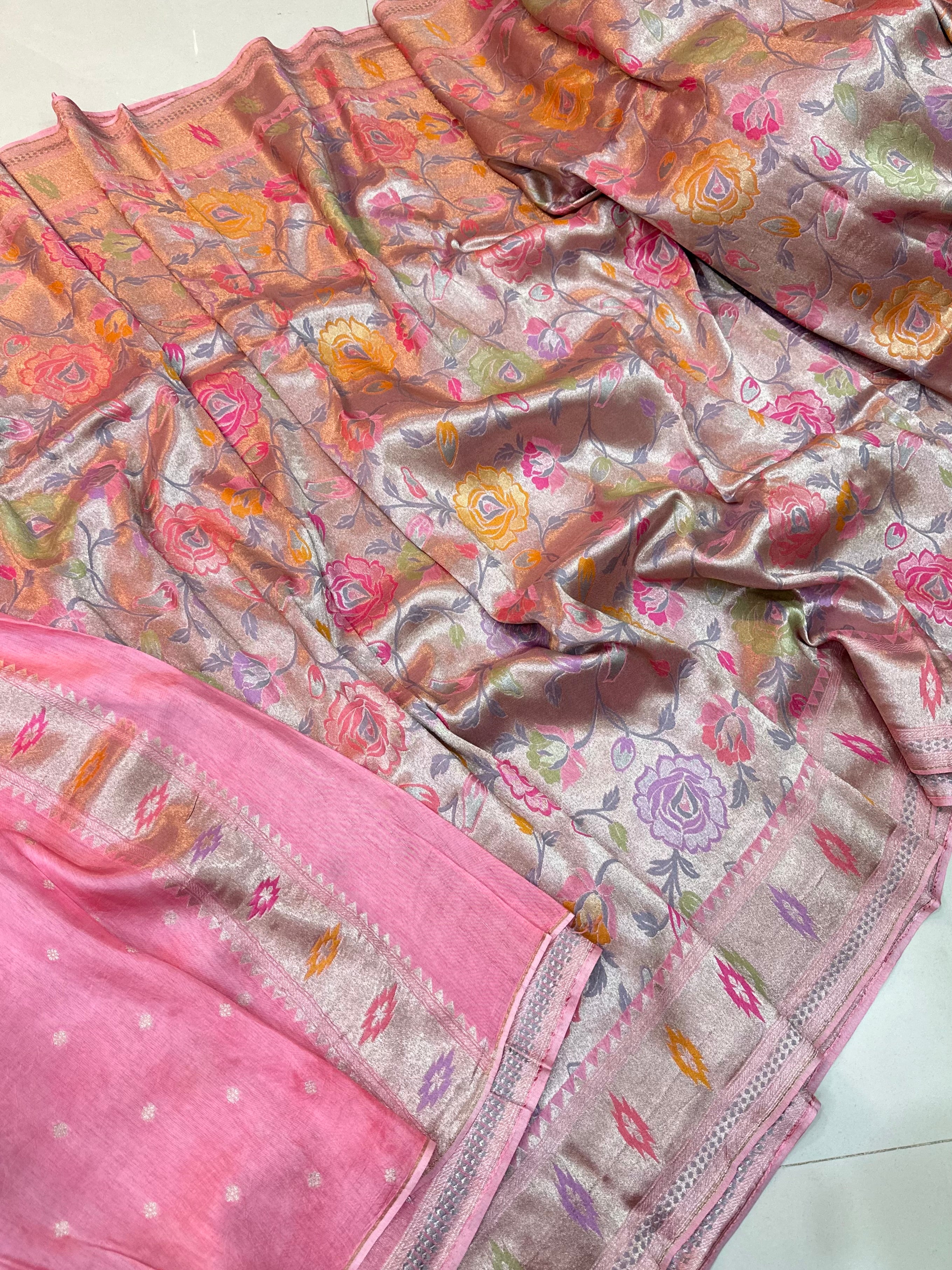 Tissue Georgette Paithani Sarees