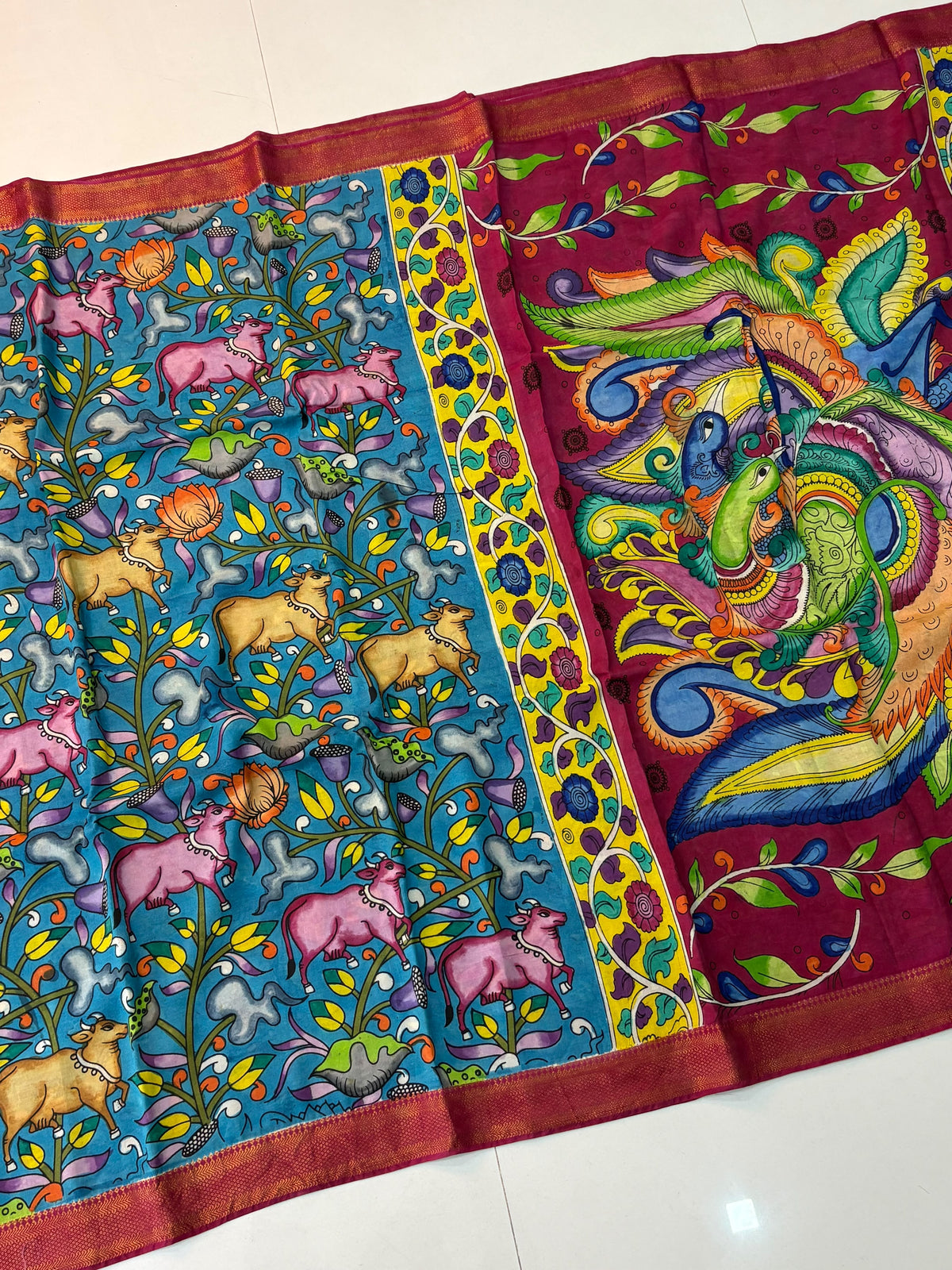 Hand Painted PenKalamkari Sarees