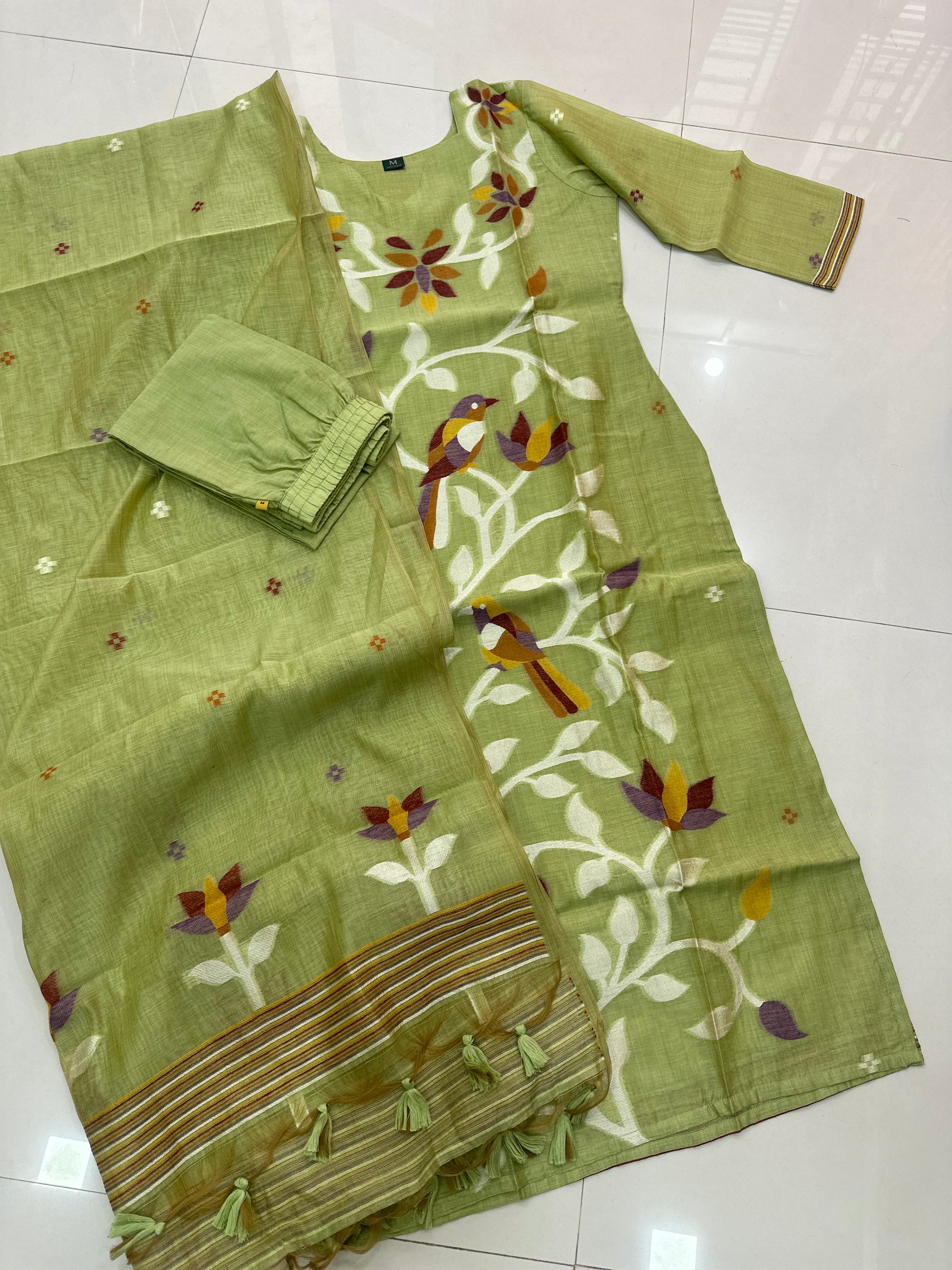 Cotton Jamdhani Kurti sets