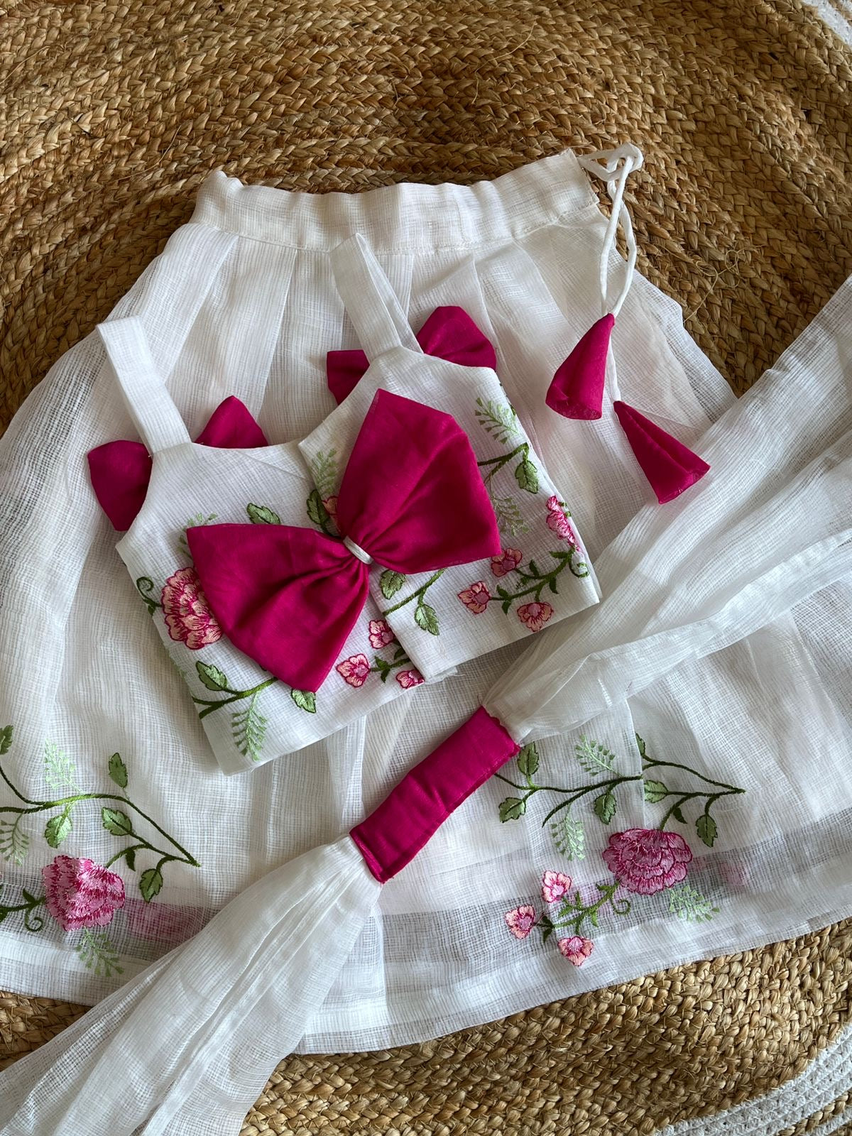 White Kota kids crop top