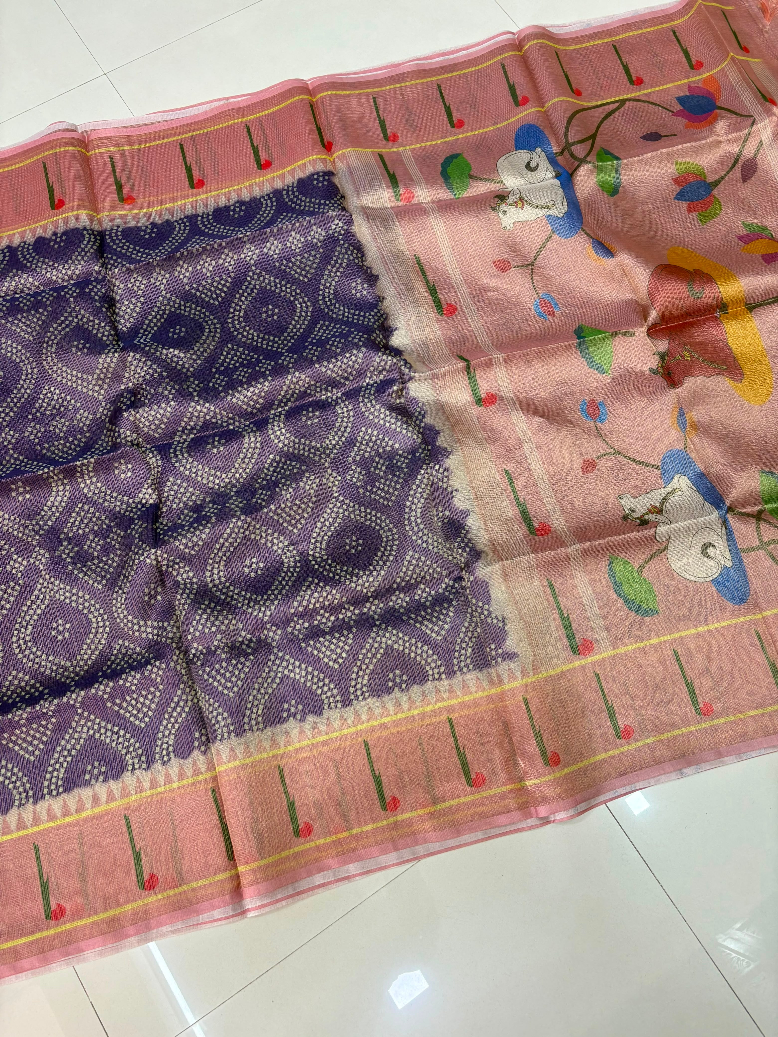 Fancy Tissue Paithani Sarees