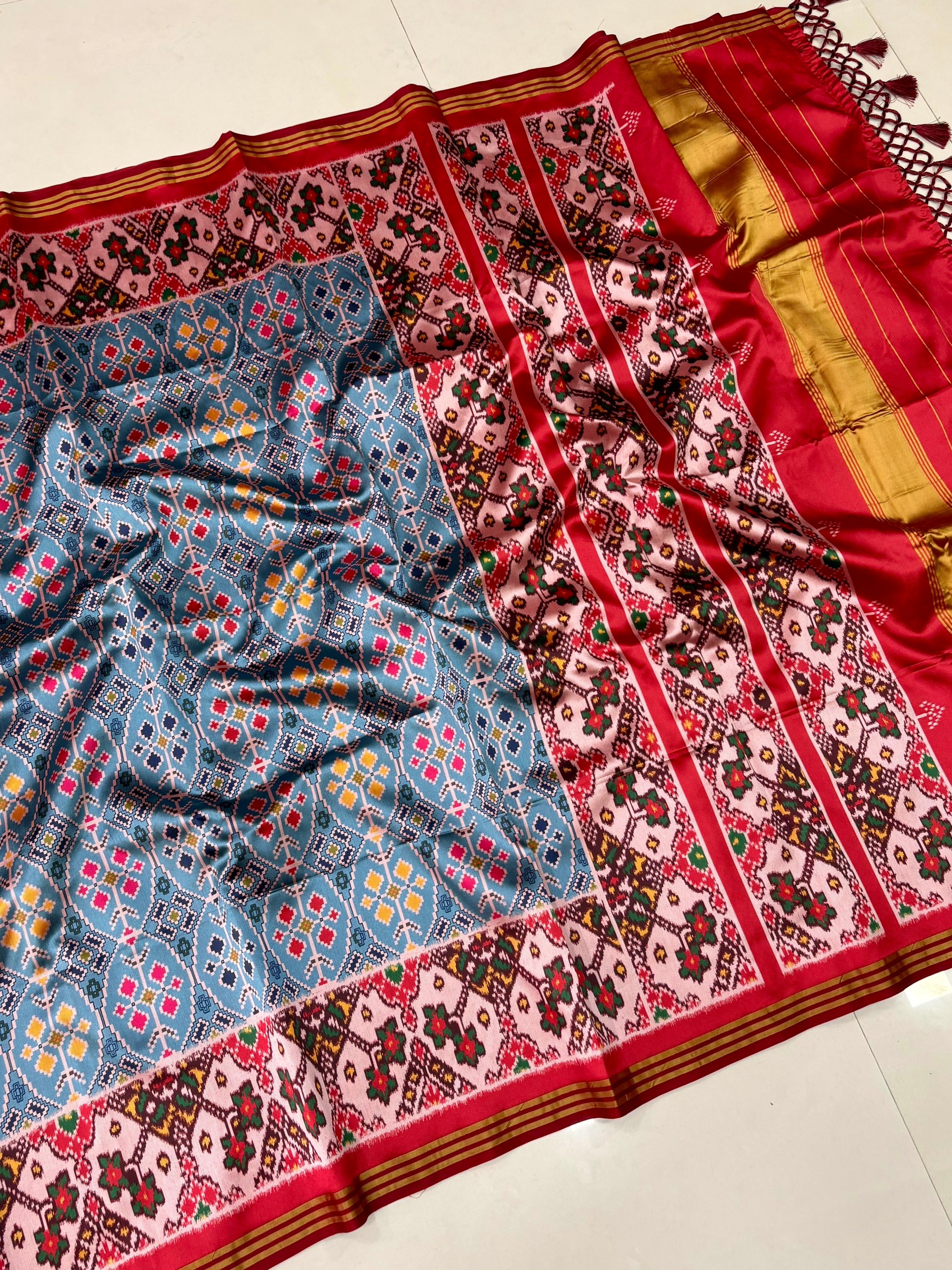 Pastel Patola Printed Sarees