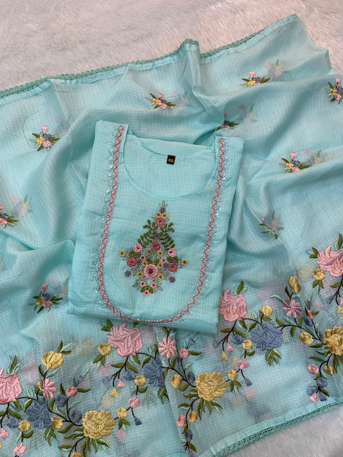 Kota Maggam Work Kurti Sets